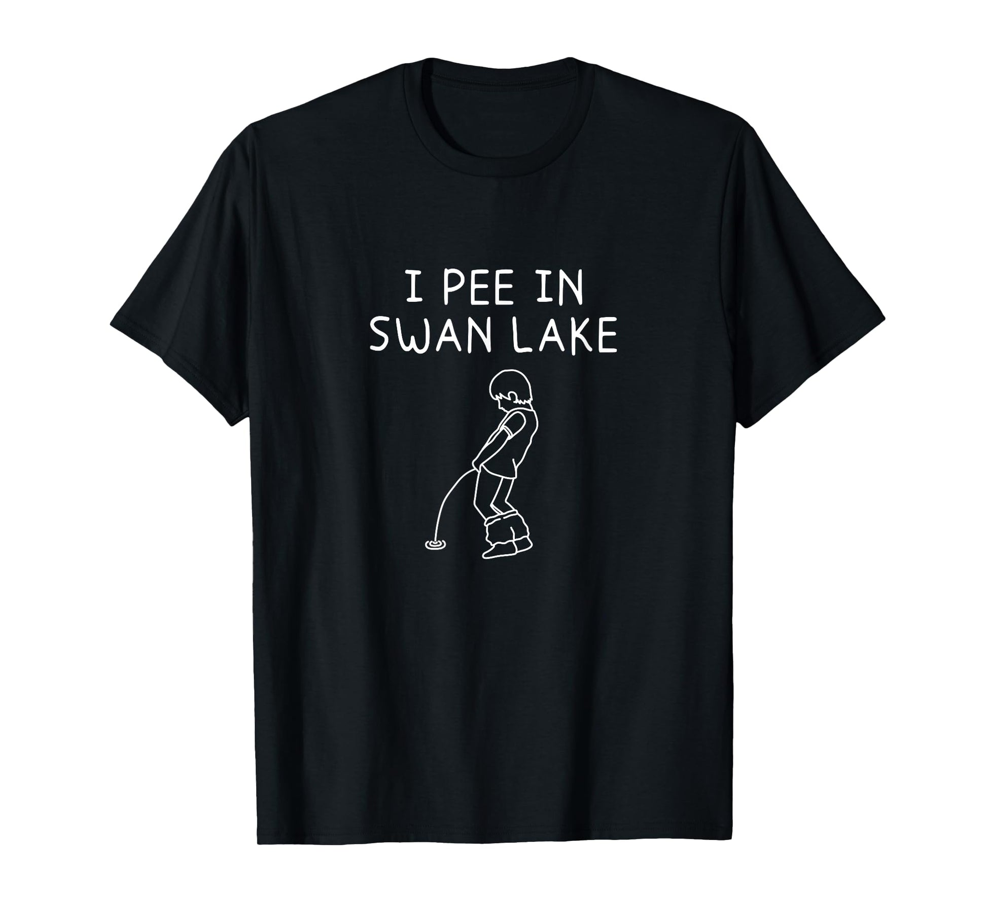 I Pee Swan Lake Camping Drinking T-Shirt - Minimalist Print for Adults - T-Shirt, Sweatshirt, Hoodie