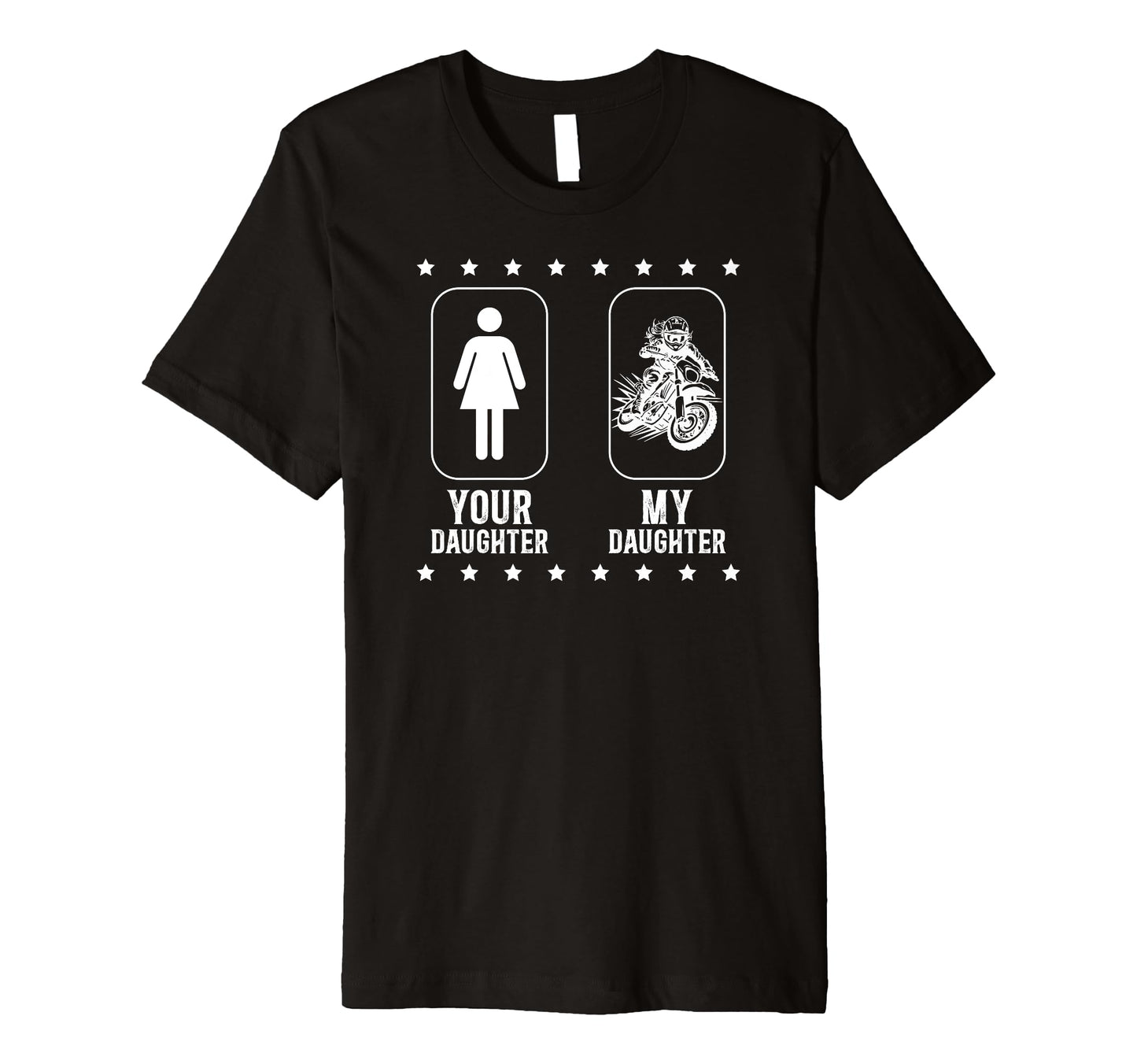 Mens My Daughter Dirt Bike Dad Dirt Biker T-Shirt - Graphic Print Unisex - T-Shirt, Sweatshirt, Hoodie