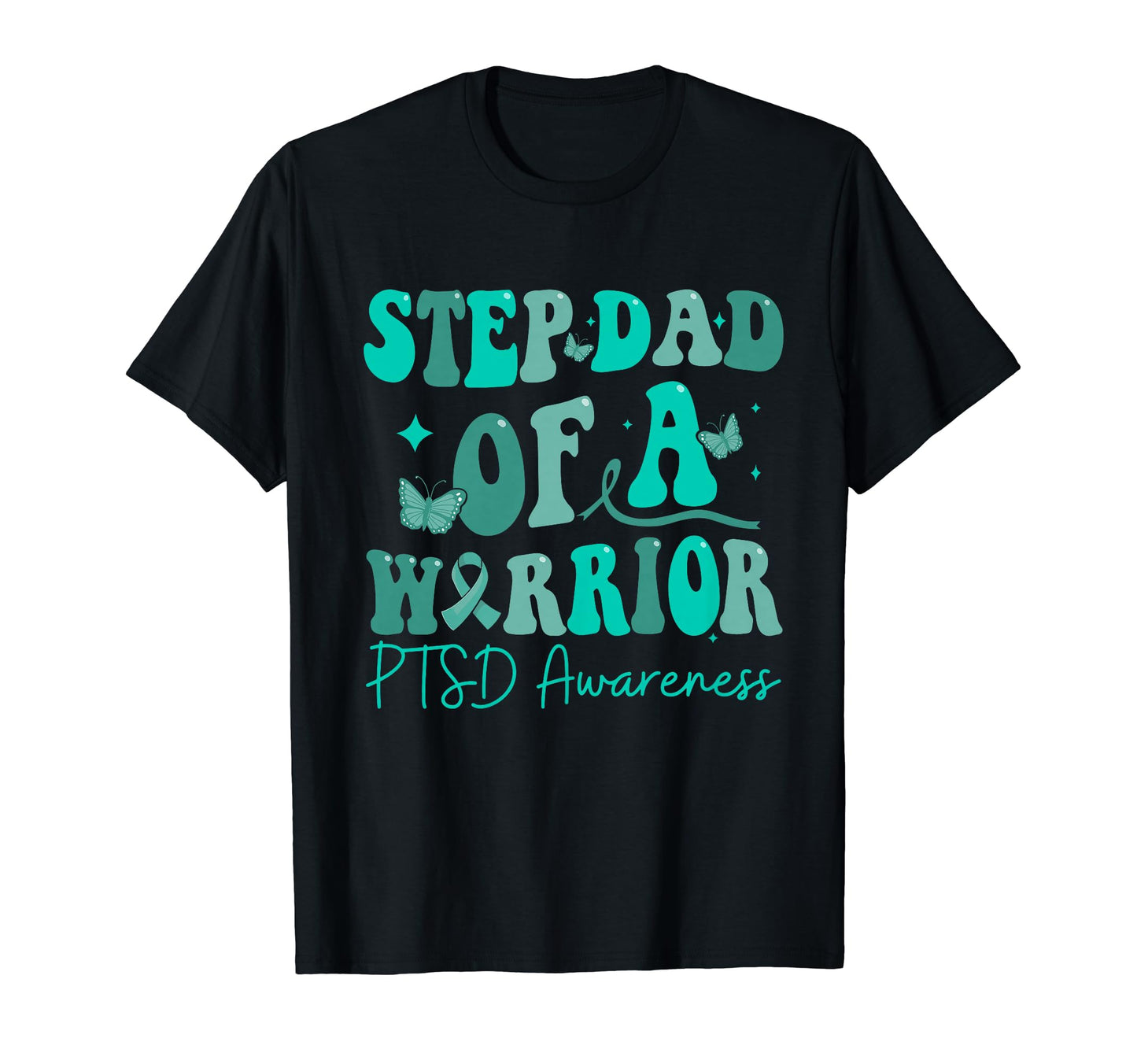 Step Dad Warrior Ptsd Awareness Family T-Shirt - Aesthetic Graphic Unisex - T-Shirt, Sweatshirt, Hoodie