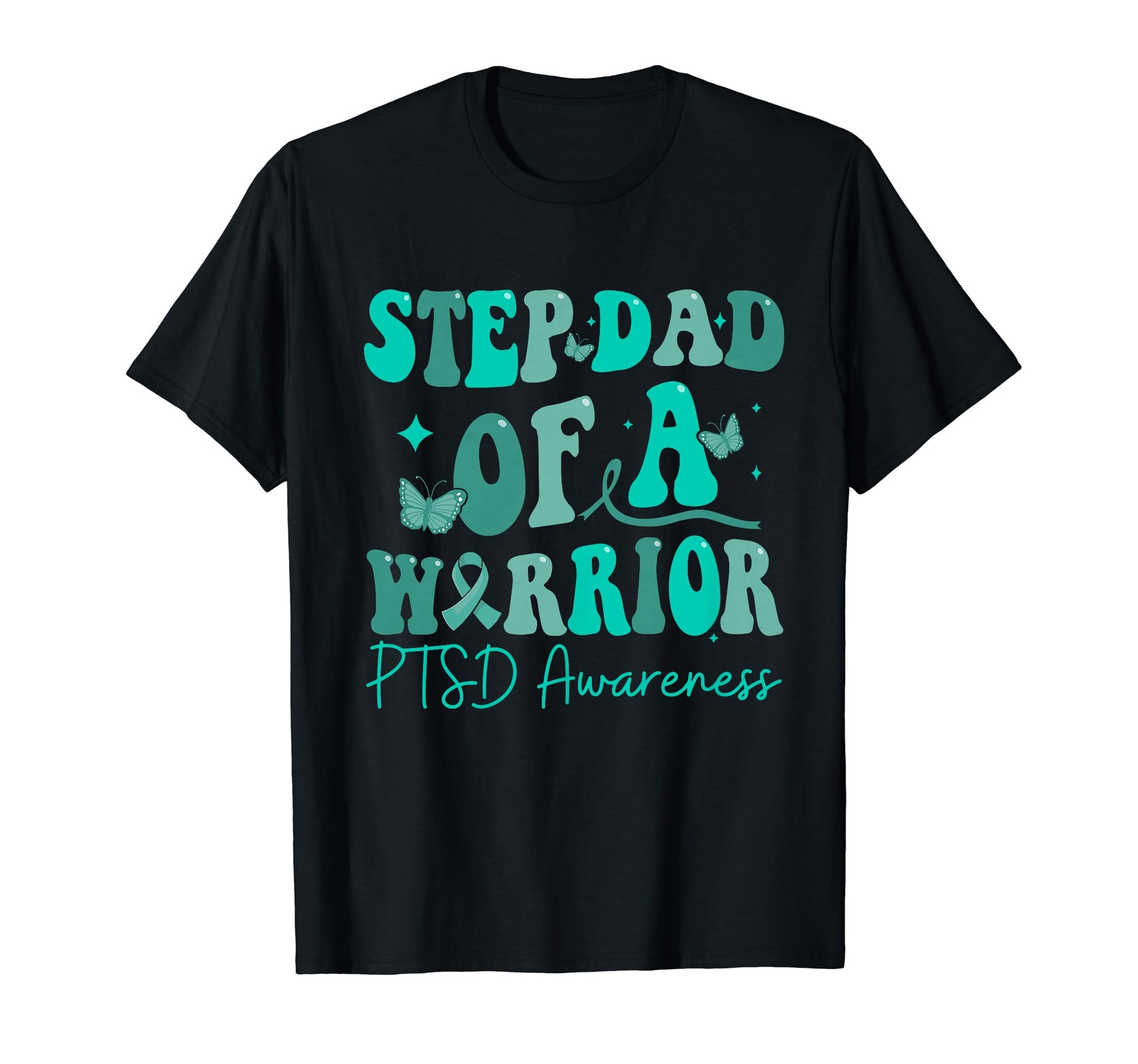 Step Dad Warrior Ptsd Awareness Family T-Shirt - Aesthetic Graphic Unisex - T-Shirt, Sweatshirt, Hoodie