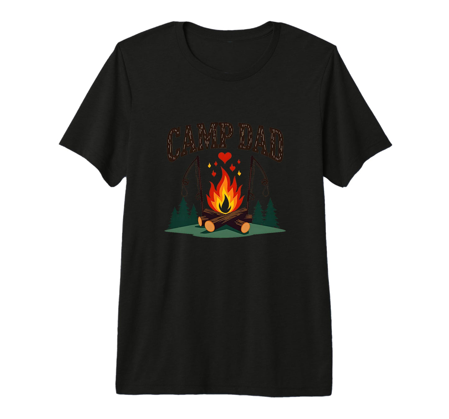 Camp Dad Outdoor Adventure Campfire T-Shirt - Novelty Apparel Unisex - T-Shirt, Sweatshirt, Hoodie