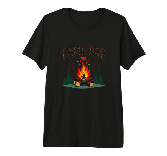 Camp Dad Outdoor Adventure Campfire T-Shirt - Novelty Apparel Unisex - T-Shirt, Sweatshirt, Hoodie