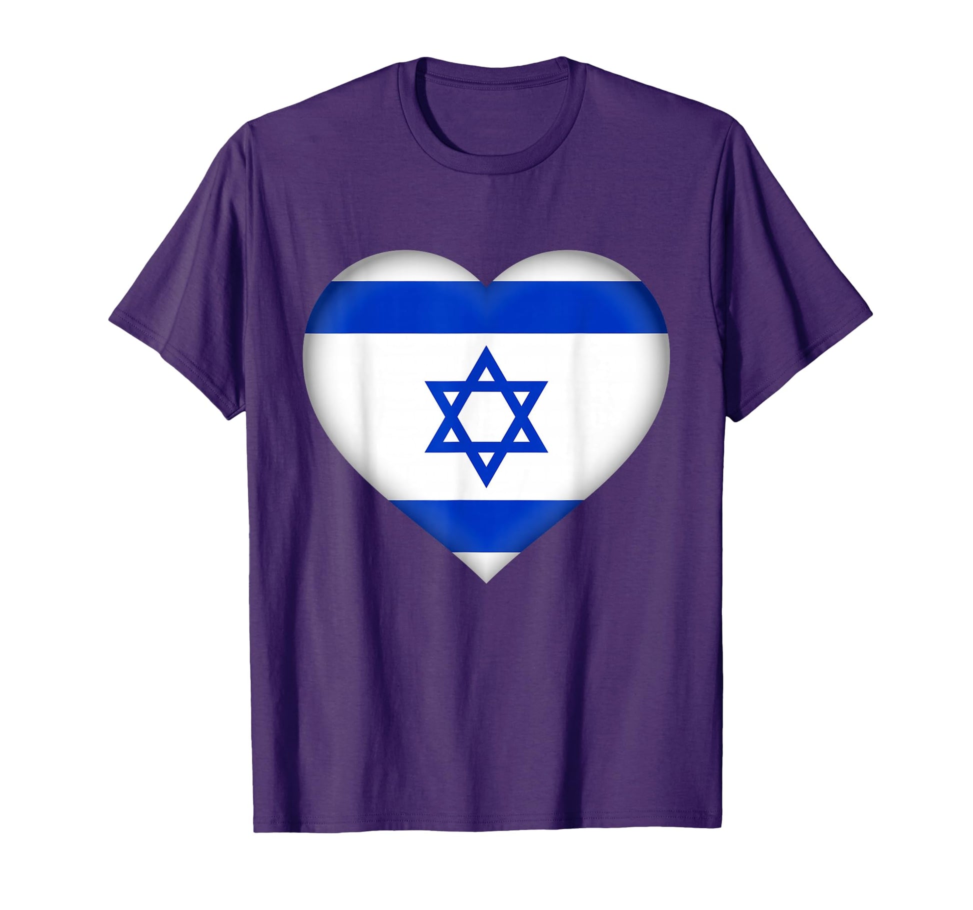 I Love Israel Israeli Flag Heart T-Shirt - Novelty Apparel for Adults - T-Shirt, Sweatshirt, Hoodie
