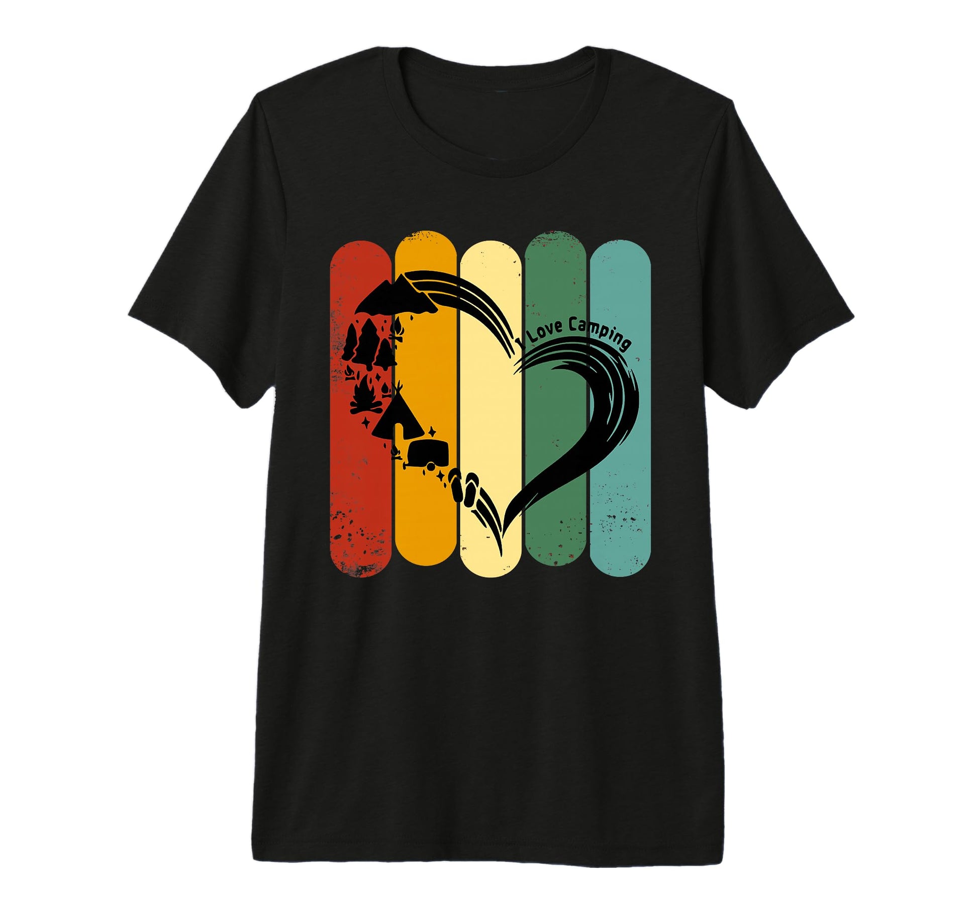 Camping Heart Hiking Forest Mountain T-Shirt - Graphic Print for Adults - T-Shirt, Sweatshirt, Hoodie
