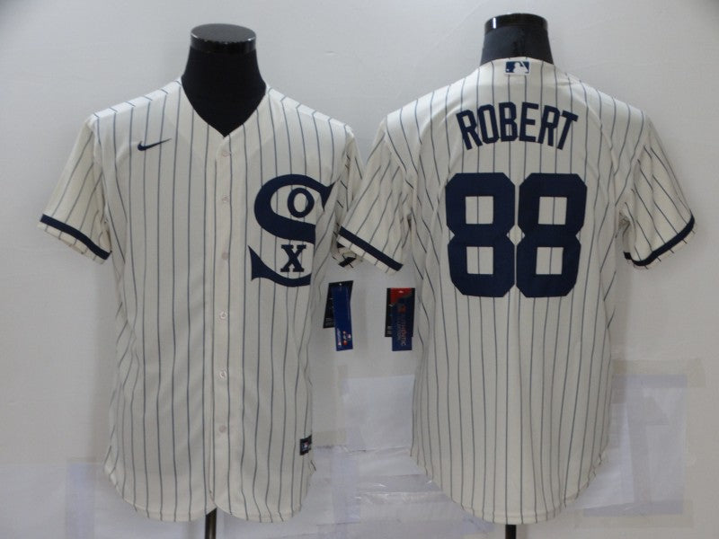 Men's Chicago White Sox Luis Robert #88 Beige Replica Baseball Jersey baseball jersey product view 1
