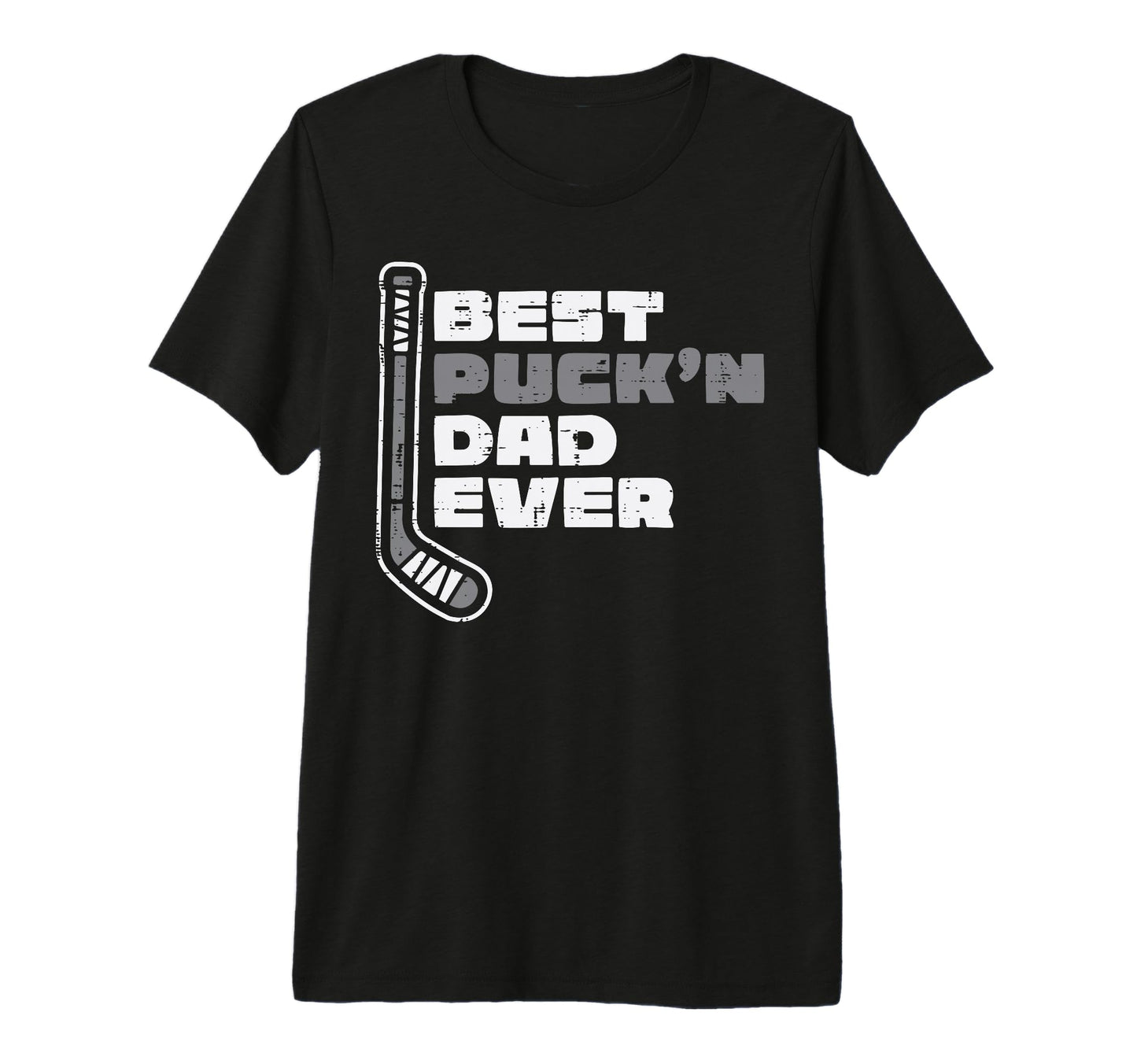 Best Puckn Dad Ever Ice Hockey Funny T-Shirt - Minimalist Print for Adults - T-Shirt, Sweatshirt, Hoodie