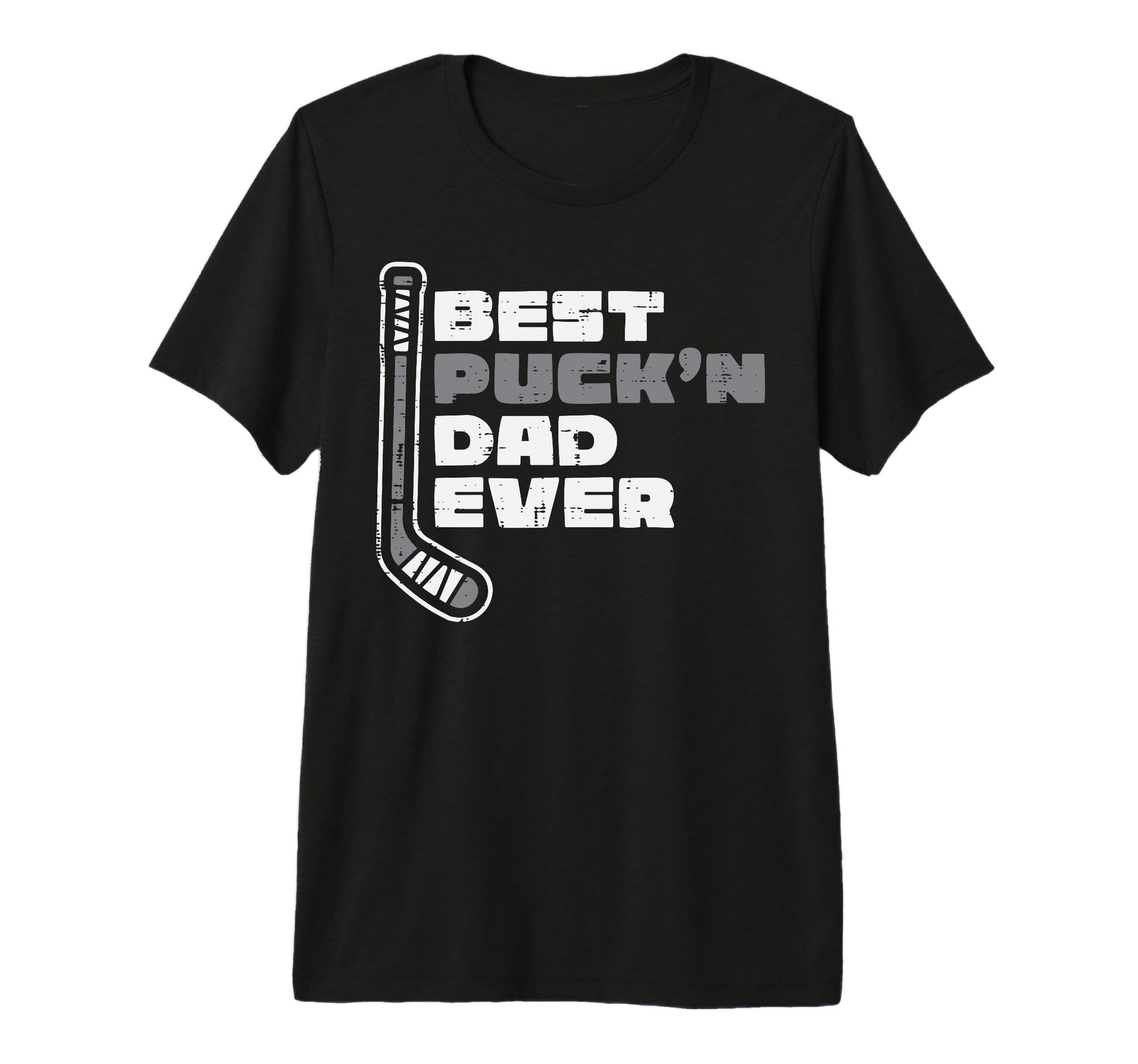 Best Puckn Dad Ever Ice Hockey Funny T-Shirt - Minimalist Print for Adults - T-Shirt, Sweatshirt, Hoodie