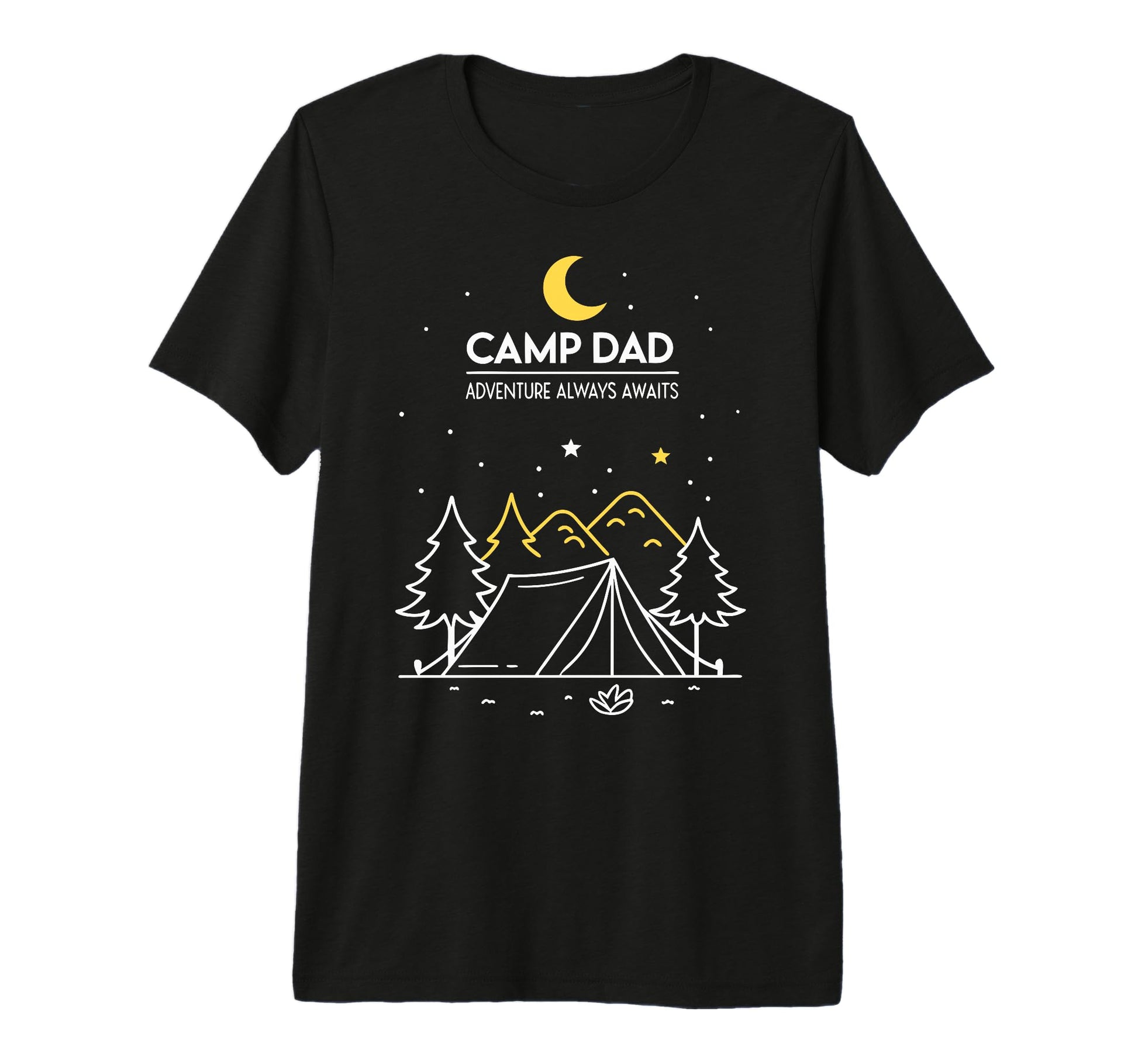 Mens Fathers Day Camp Dad Tri Blend T-Shirt - Minimalist Print Unisex - T-Shirt, Sweatshirt, Hoodie