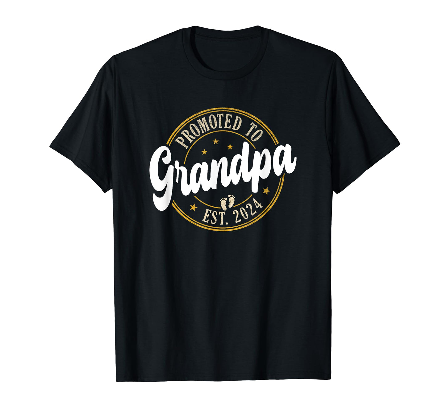 Promoted To Grandpa Est 2024 T-Shirt - Minimalist Print for Adults - T-Shirt, Sweatshirt, Hoodie