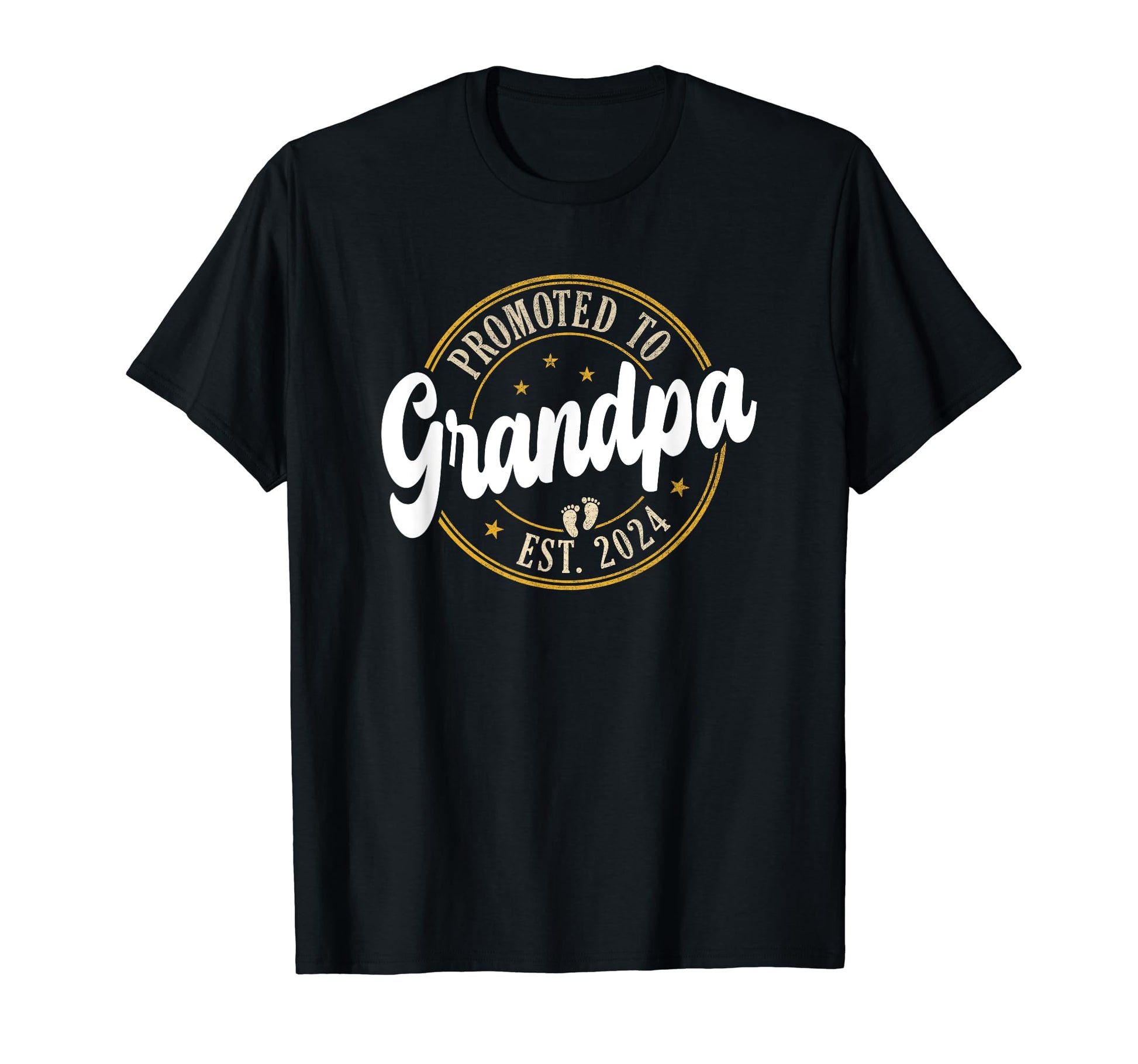 Promoted To Grandpa Est 2024 T-Shirt - Minimalist Print for Adults - T-Shirt, Sweatshirt, Hoodie