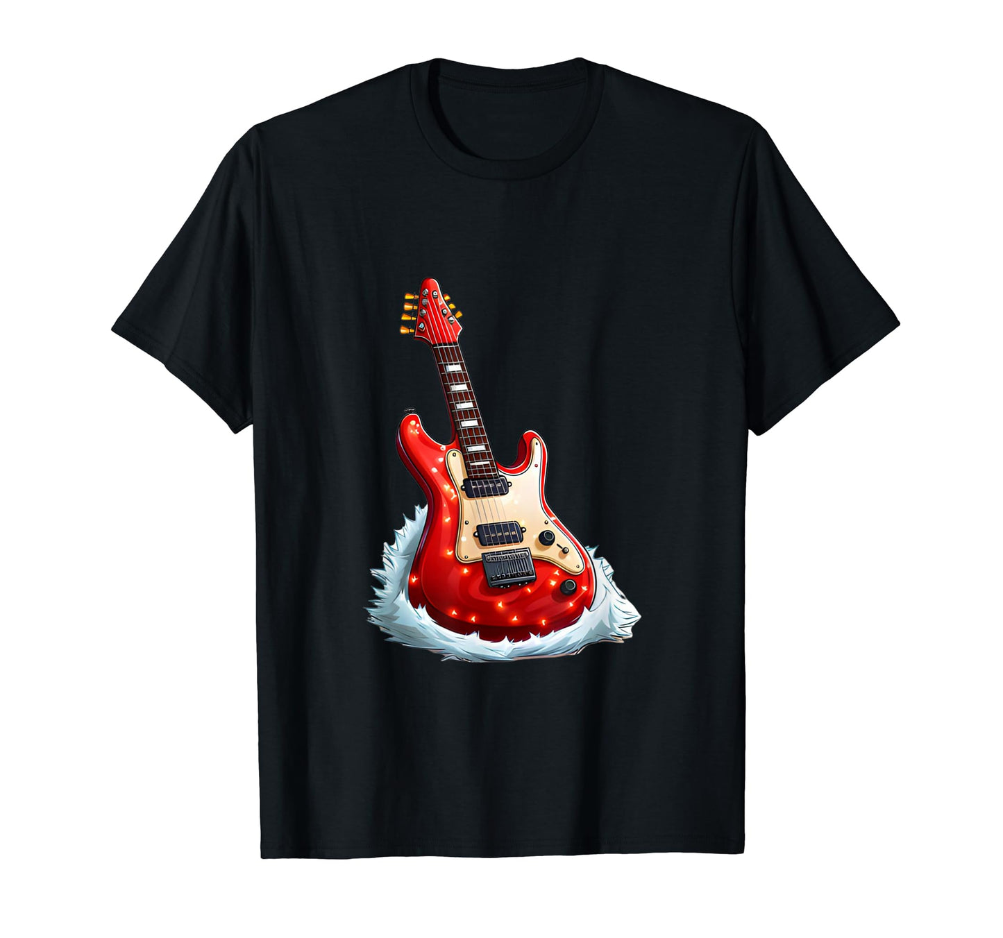 Guitar Musician Holiday Santa Claus T-Shirt - Streetwear Style for Adults - T-Shirt, Sweatshirt, Hoodie