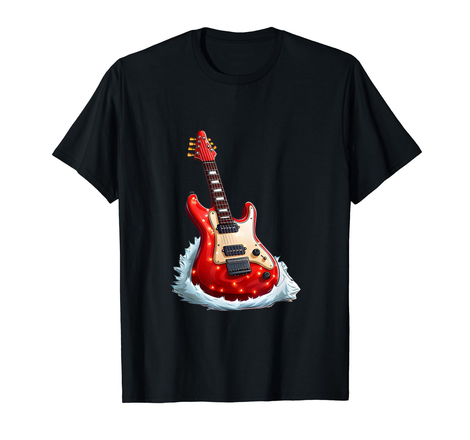 Guitar Musician Holiday Santa Claus T-Shirt - Streetwear Style for Adults - T-Shirt, Sweatshirt, Hoodie