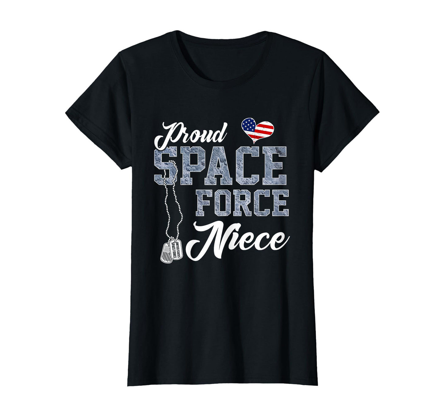 Proud Space Force Niece Us Military T-Shirt - Minimalist Print Men Women - T-Shirt, Sweatshirt, Hoodie