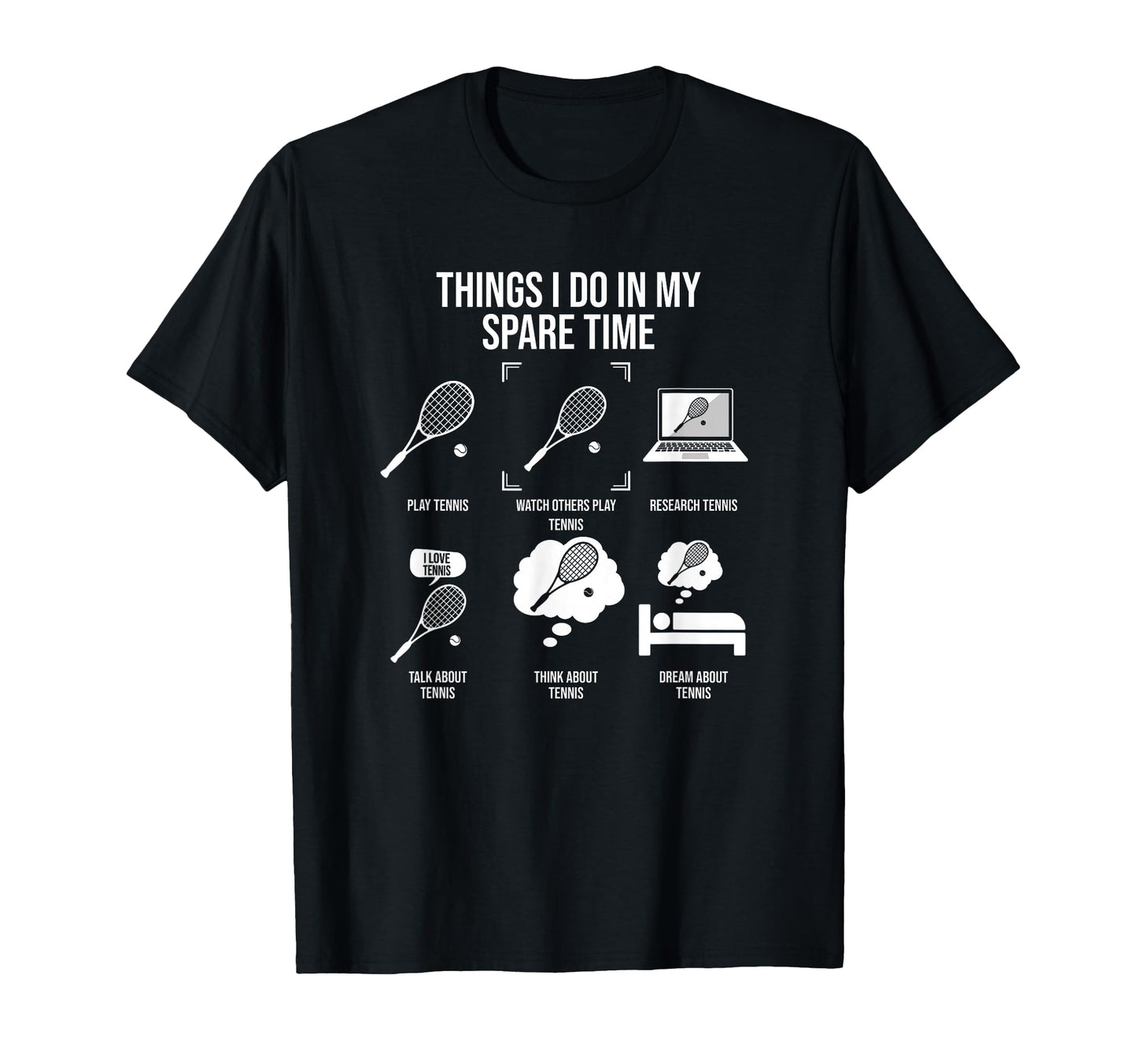 Things I Do My Spare Time Funny Tennis T-Shirt - Aesthetic Graphic Unisex - T-Shirt, Sweatshirt, Hoodie