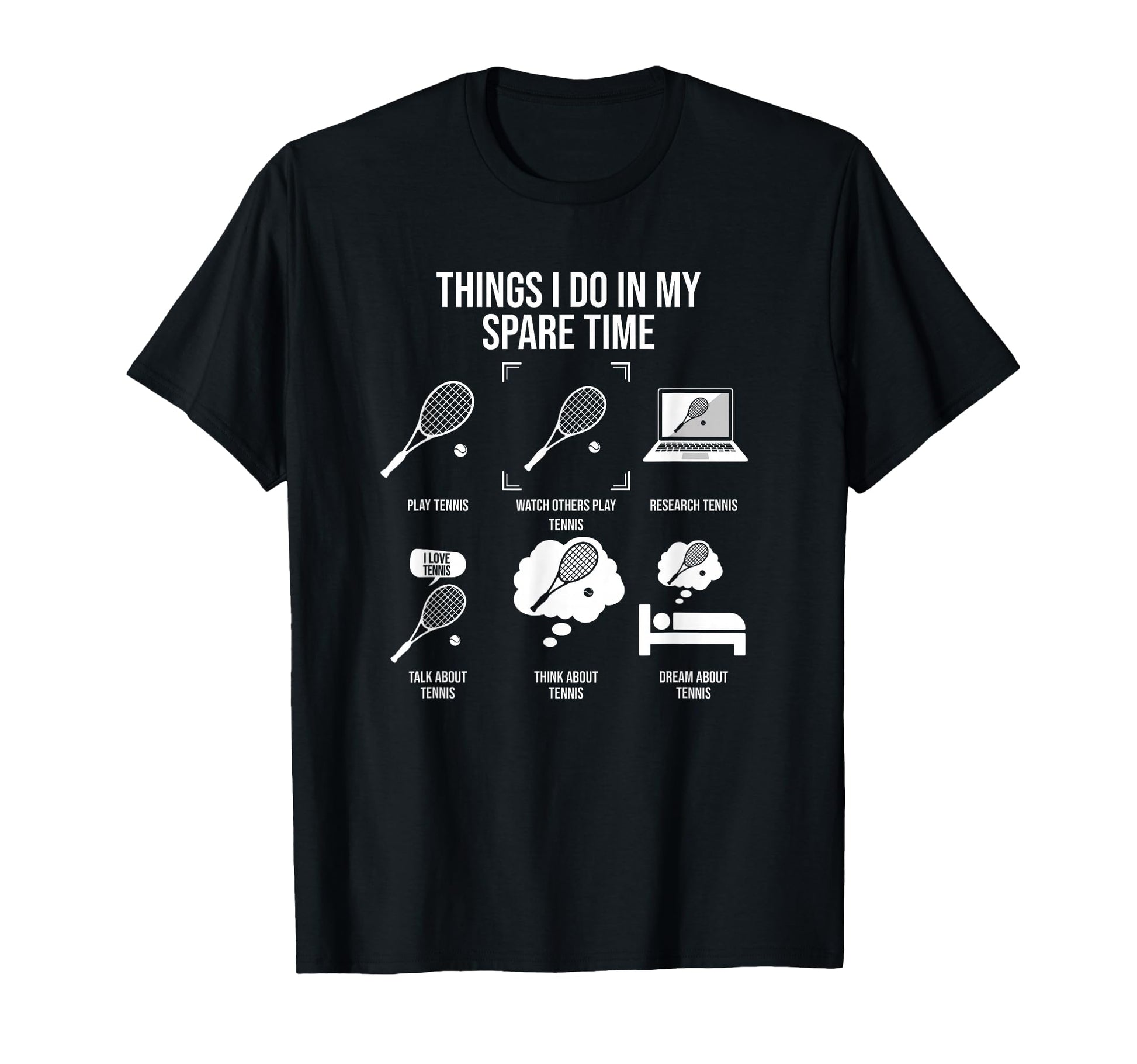 Things I Do My Spare Time Funny Tennis T-Shirt - Aesthetic Graphic Unisex - T-Shirt, Sweatshirt, Hoodie