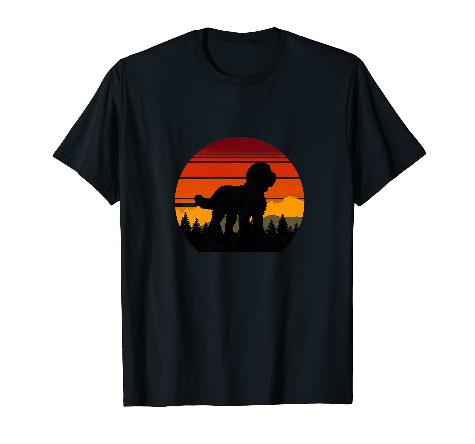 Sheepadoodle Dog Sunset Distressed T-Shirt - Aesthetic Graphic Unisex - T-Shirt, Sweatshirt, Hoodie