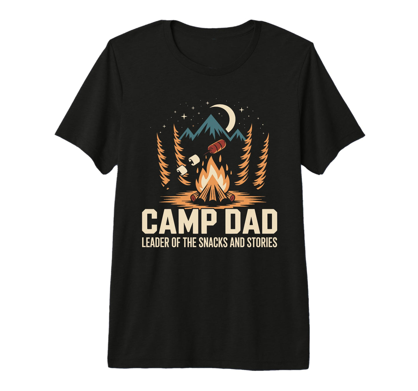 Camp Dad Camper Funny Camping Tri Blend T-Shirt - Graphic Print Unisex - T-Shirt, Sweatshirt, Hoodie