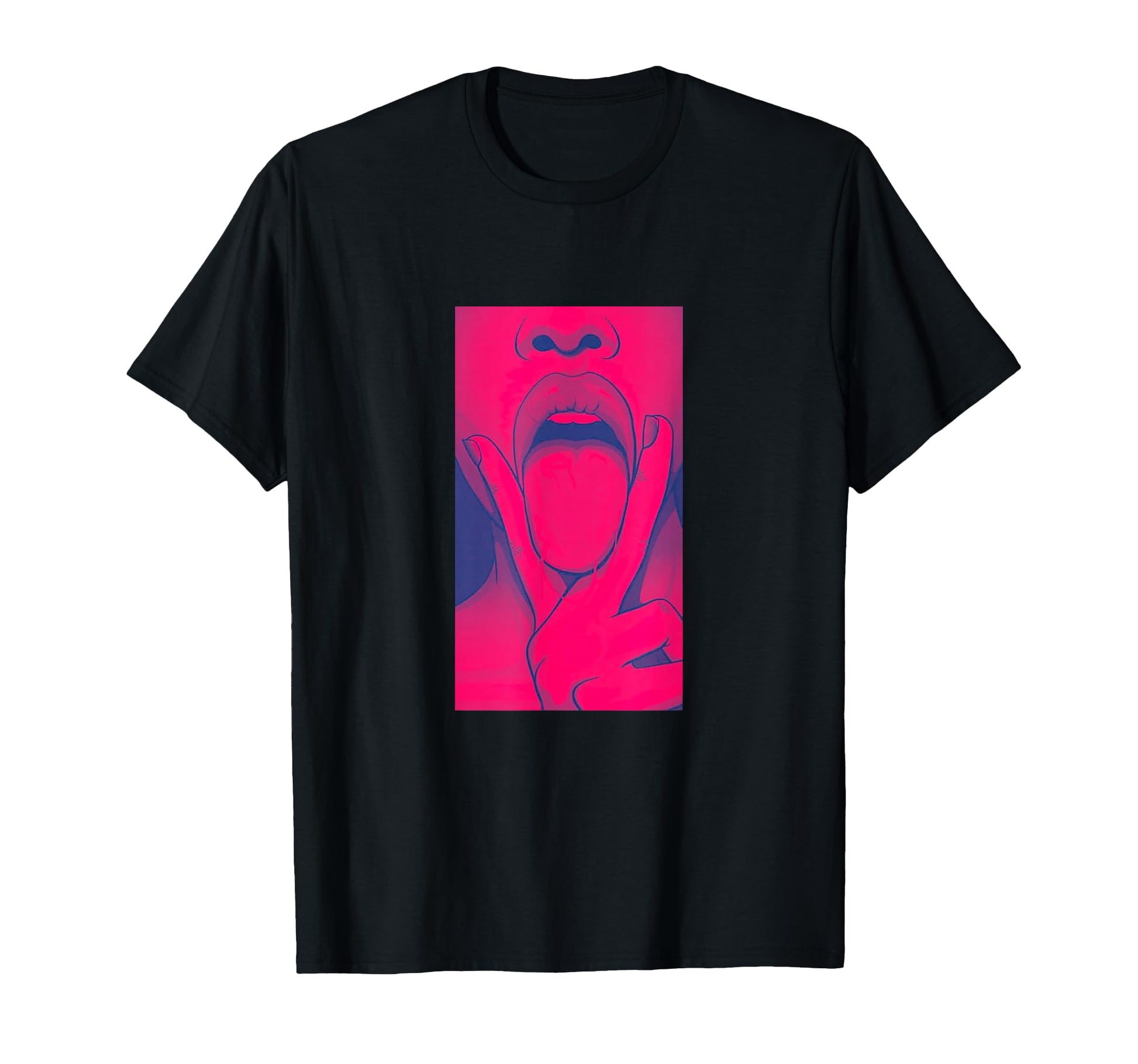 Provocative Attractive Tongue Between T-Shirt - Streetwear Style Unisex - T-Shirt, Sweatshirt, Hoodie