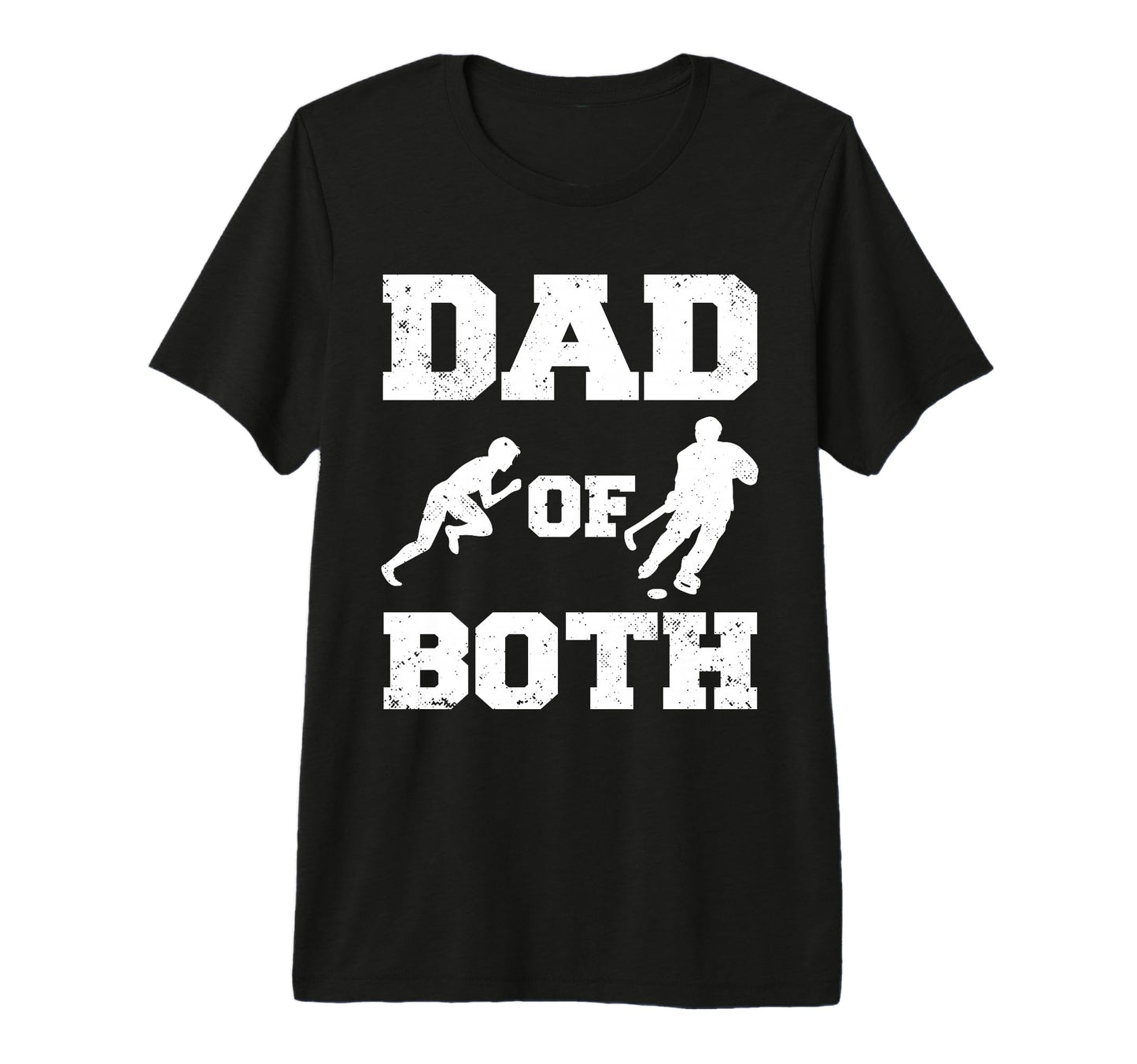 Mens Dad Both Funny Track And Field Hockey T-Shirt - Trendy Graphic Unisex - T-Shirt, Sweatshirt, Hoodie
