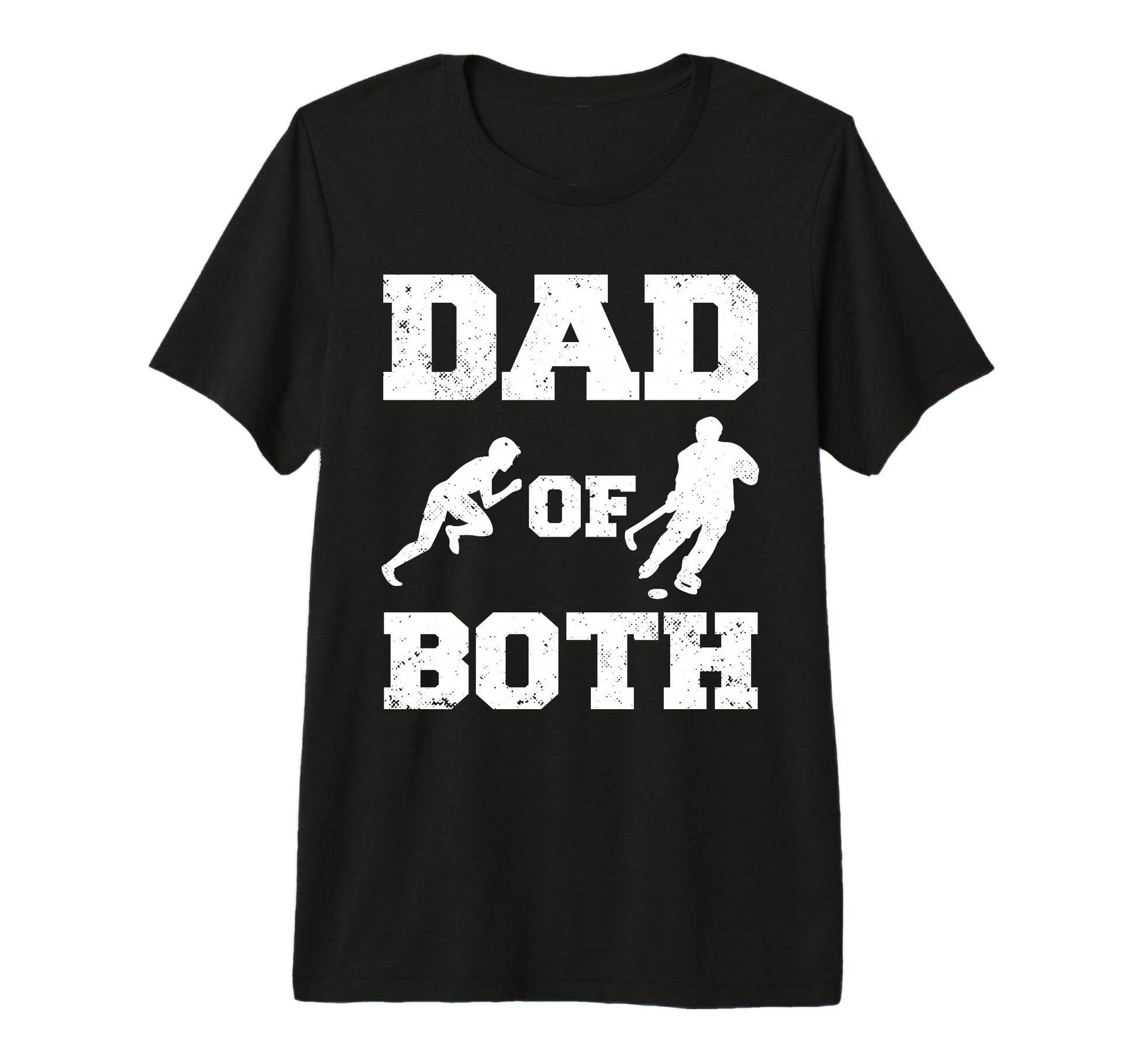 Mens Dad Both Funny Track And Field Hockey T-Shirt - Trendy Graphic Unisex - T-Shirt, Sweatshirt, Hoodie