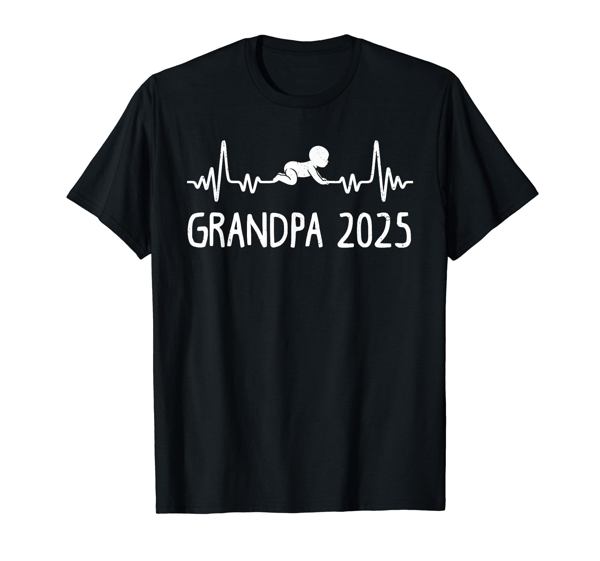 Grandpa 2025 Promoted To Grandpa 2025 T-Shirt - Minimalist Print Men Women - T-Shirt, Sweatshirt, Hoodie