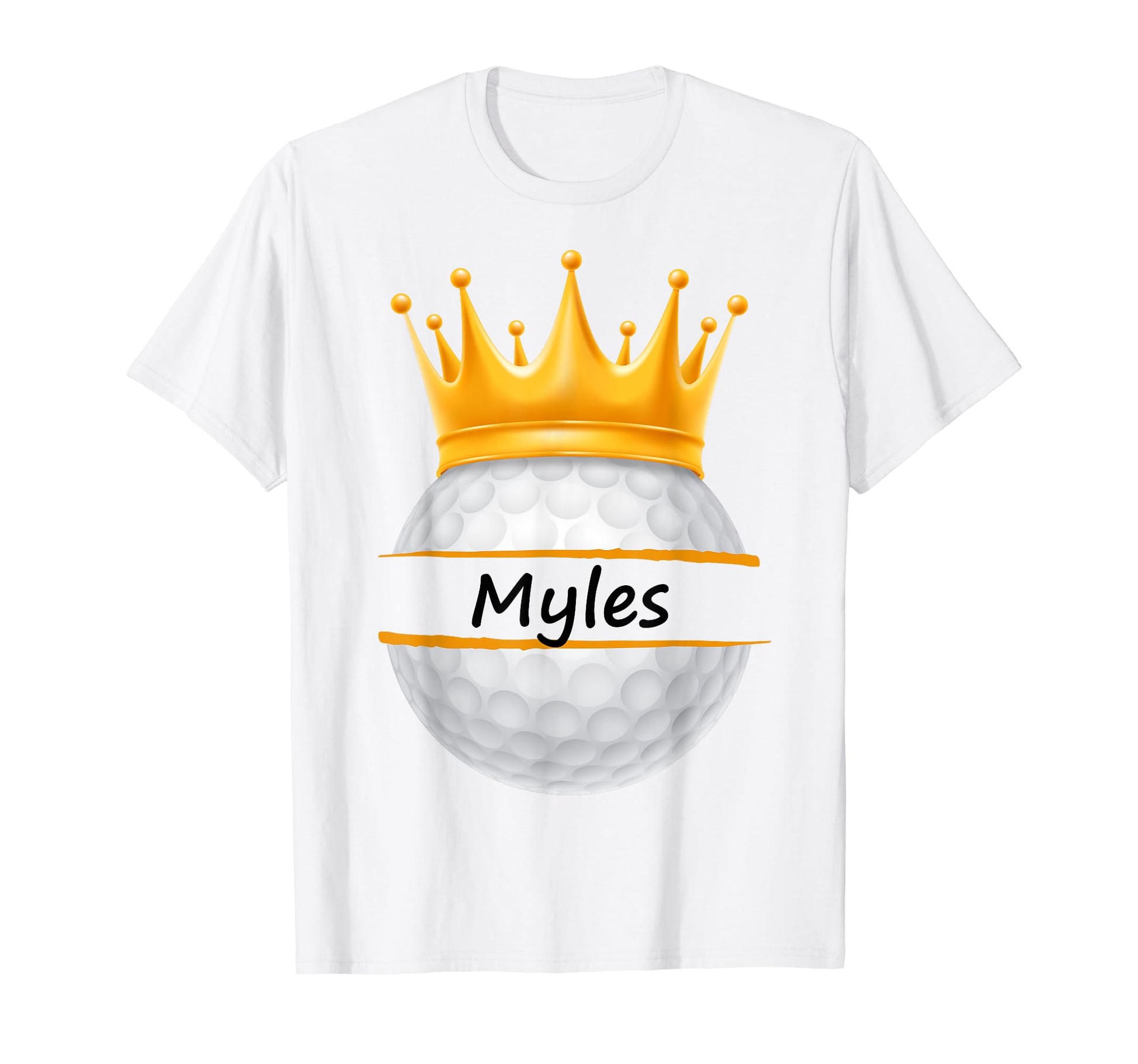Novelty Golf Personalized Name Myles T-Shirt - Custom Art Print for Adults - T-Shirt, Sweatshirt, Hoodie
