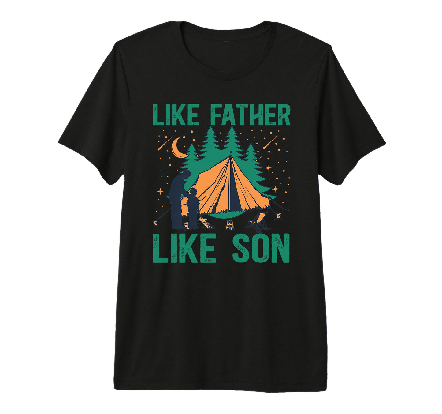 Mens Camping Buddies Dad And Son Camping T-Shirt - Unique Graphic Unisex - T-Shirt, Sweatshirt, Hoodie