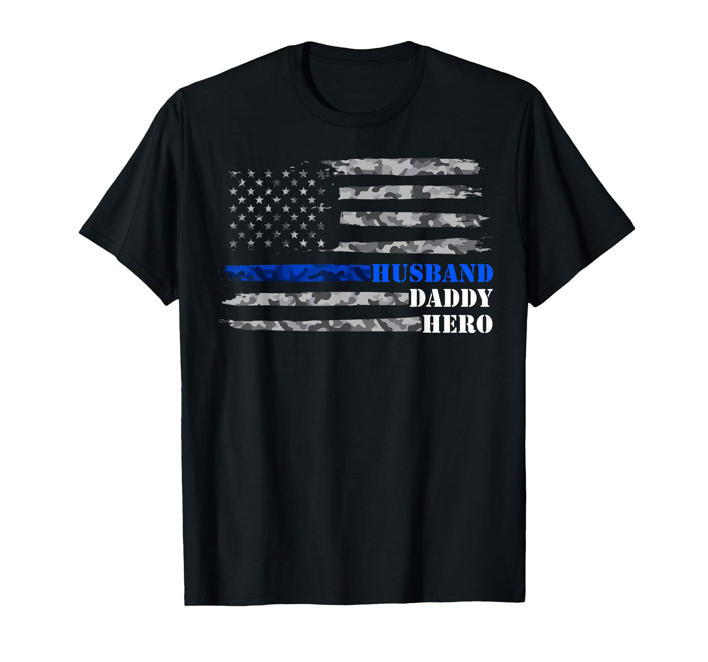 Thin Blue Line Police Dad Hero T-Shirt - Novelty Apparel for Adults - T-Shirt, Sweatshirt, Hoodie