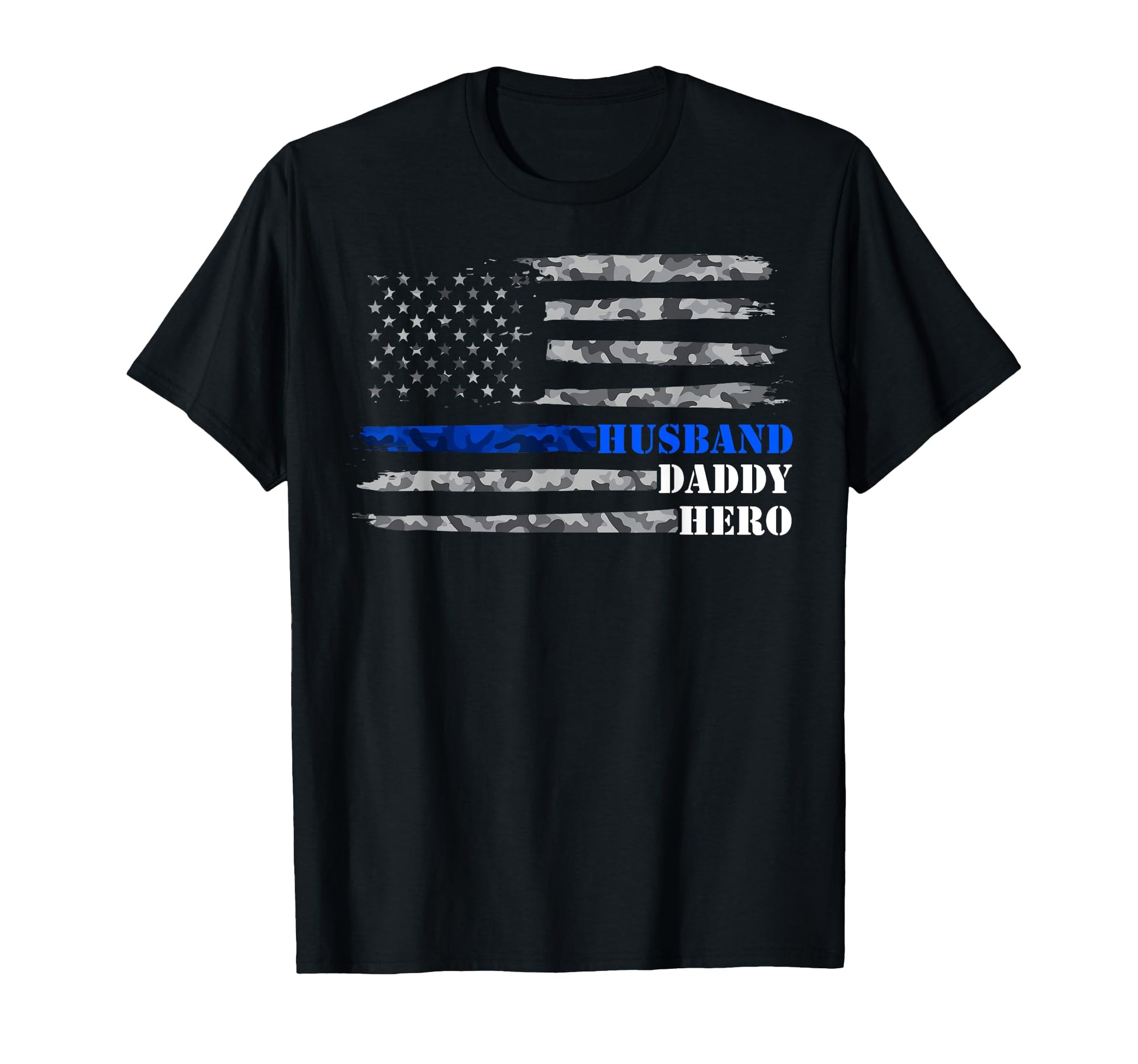 Thin Blue Line Police Dad Hero T-Shirt - Novelty Apparel for Adults - T-Shirt, Sweatshirt, Hoodie
