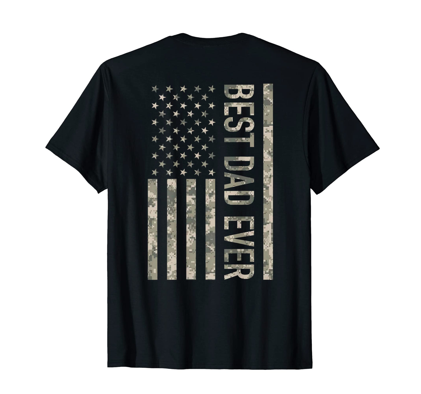 Best Dad Ever Us Military American T-Shirt - Minimalist Print for Adults - T-Shirt, Sweatshirt, Hoodie