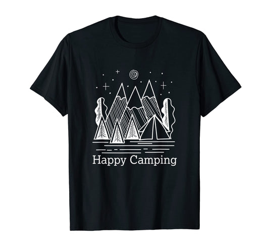 Camping Nature Hiker Mountains T-Shirt - Fun Novelty Design Unisex - T-Shirt, Sweatshirt, Hoodie
