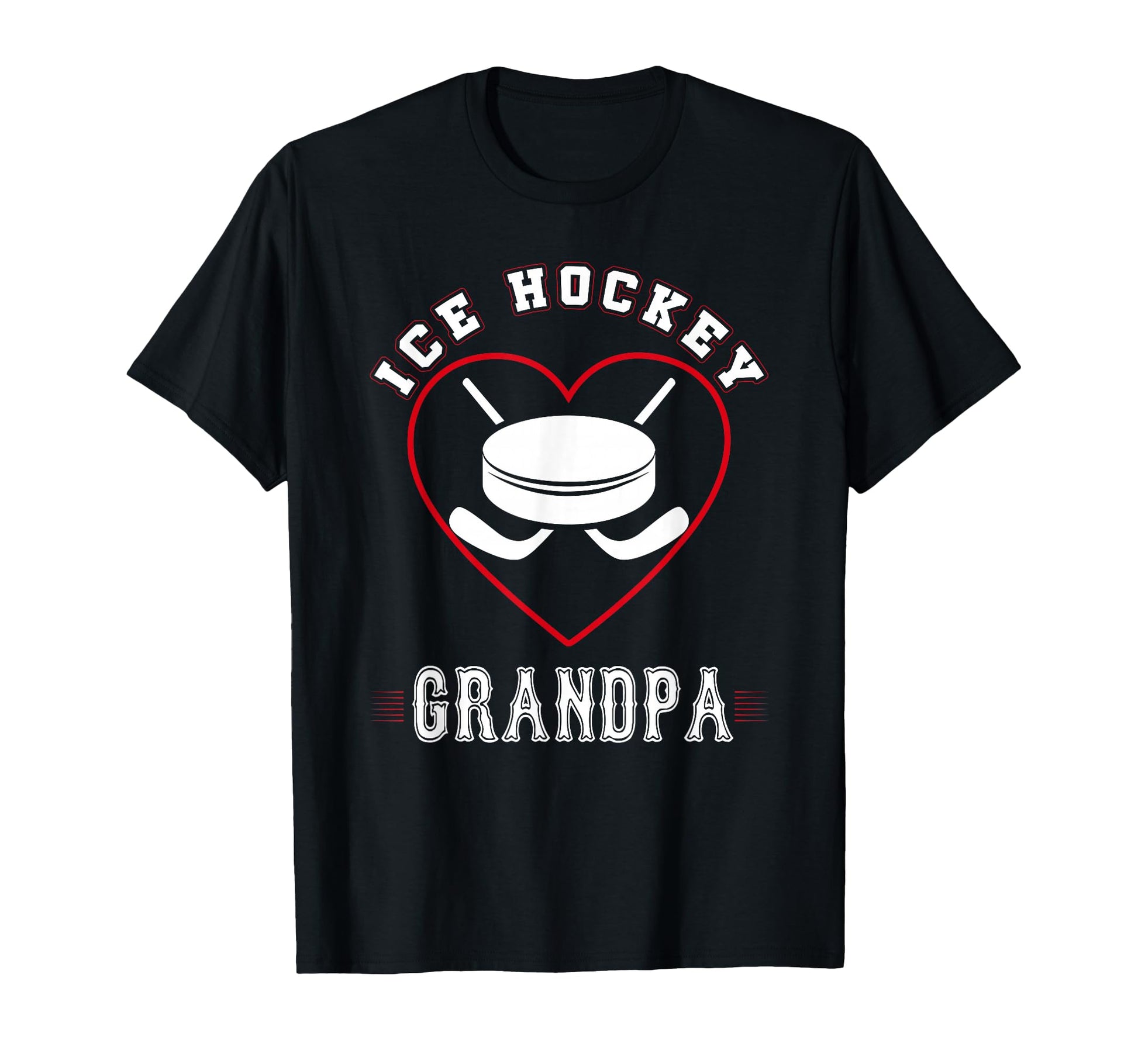 Grandpa Ice Hockey Gifts Funny Fathers T-Shirt - Trendy Graphic for Adults - T-Shirt, Sweatshirt, Hoodie