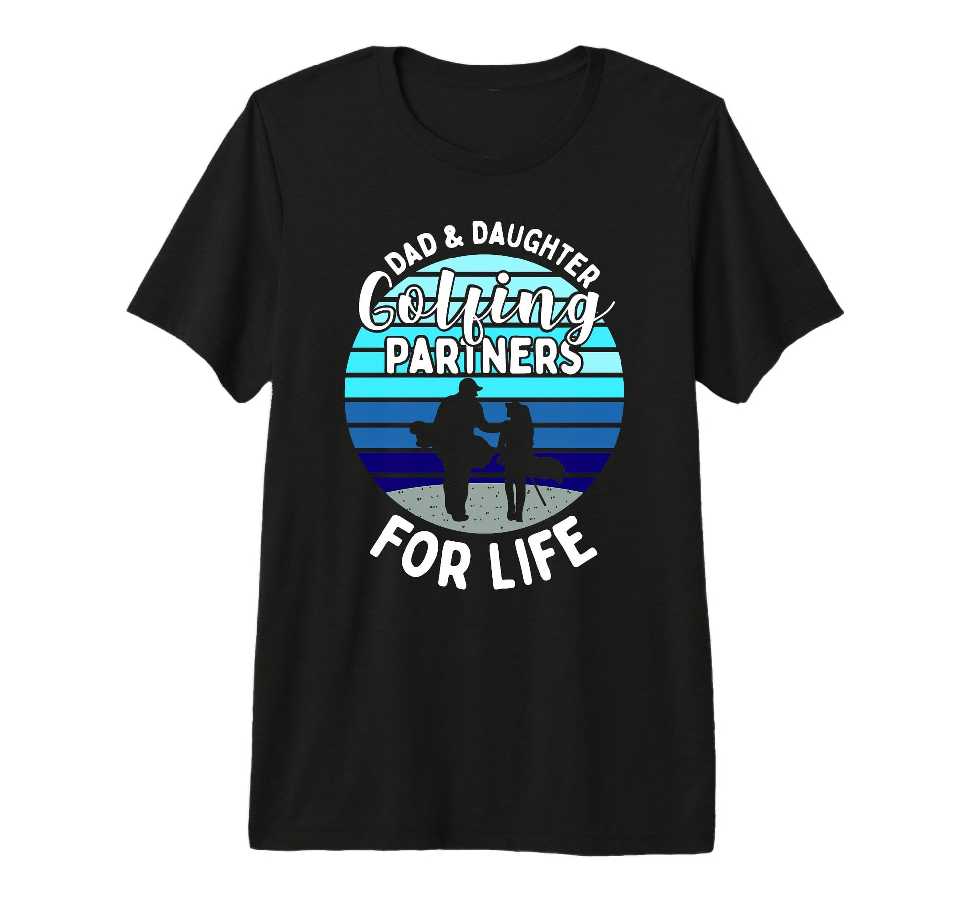 Dad And Daughter Golfing Golf Partners T-Shirt - Graphic Print Men Women - T-Shirt, Sweatshirt, Hoodie