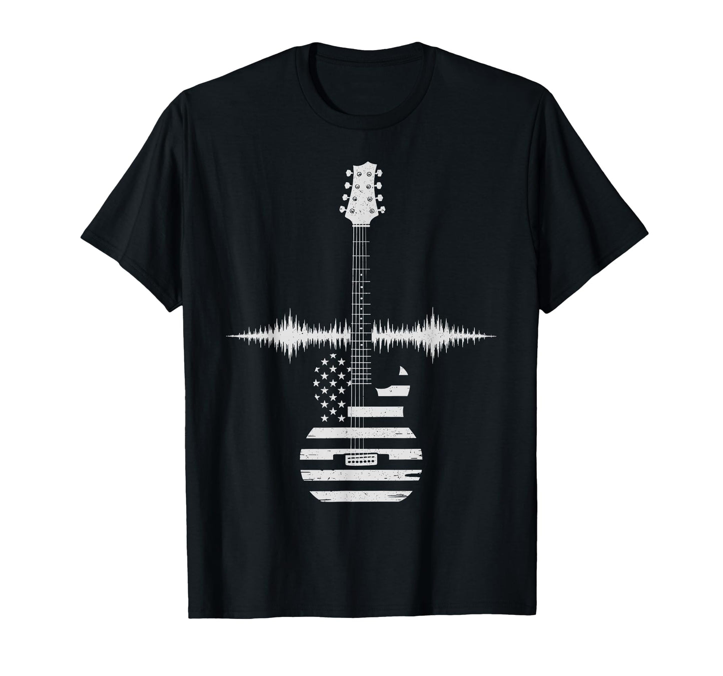 Lets Rock Guitar Usa Flag T-Shirt - Aesthetic Graphic Unisex - T-Shirt, Sweatshirt, Hoodie