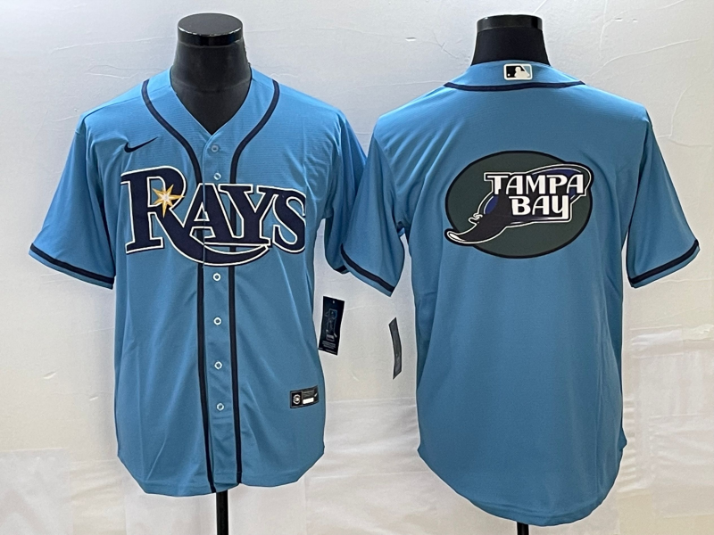 Men's Tampa Bay Rays Blue Replica Team Jersey1 baseball jersey product view 1
