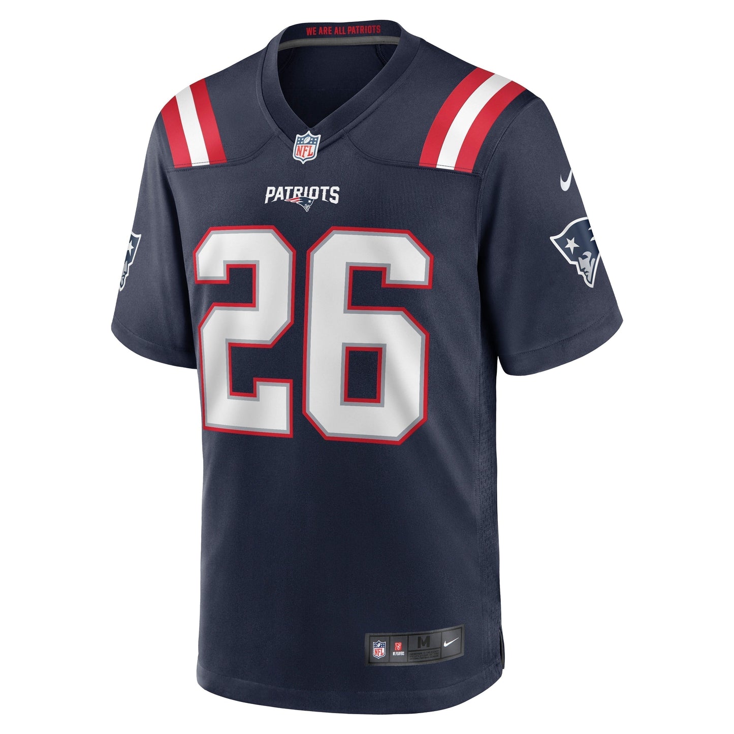 Shaun Wade New England Patriots Game Jersey - Navy football jersey product view 2