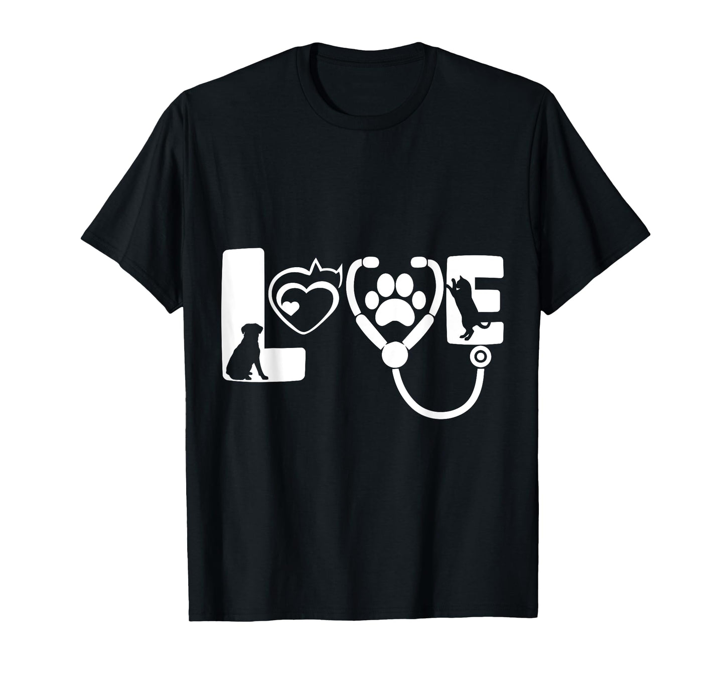 Love Animals Veterinarian T-Shirt - Trendy Graphic for Adults - T-Shirt, Sweatshirt, Hoodie