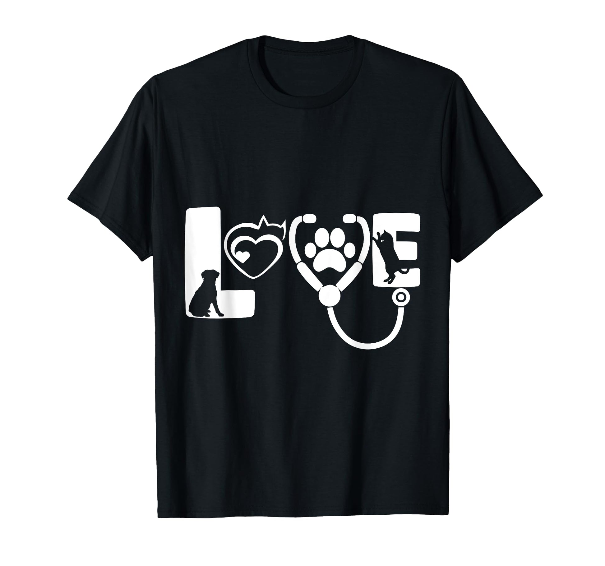 Love Animals Veterinarian T-Shirt - Trendy Graphic for Adults - T-Shirt, Sweatshirt, Hoodie