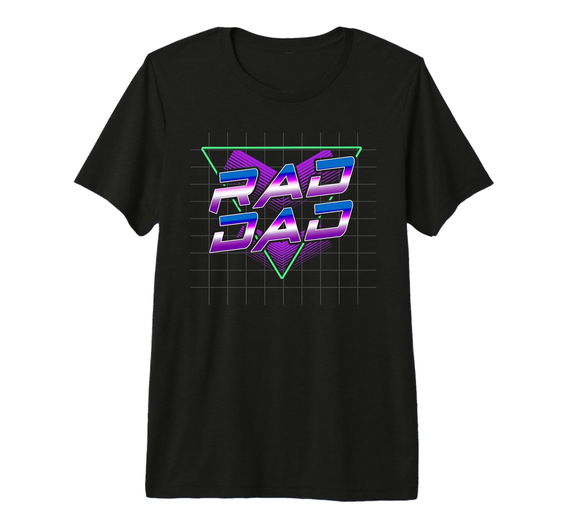 Dad Loves 80S Rad Dad Father Tri T-Shirt - Aesthetic Graphic Men Women - T-Shirt, Sweatshirt, Hoodie