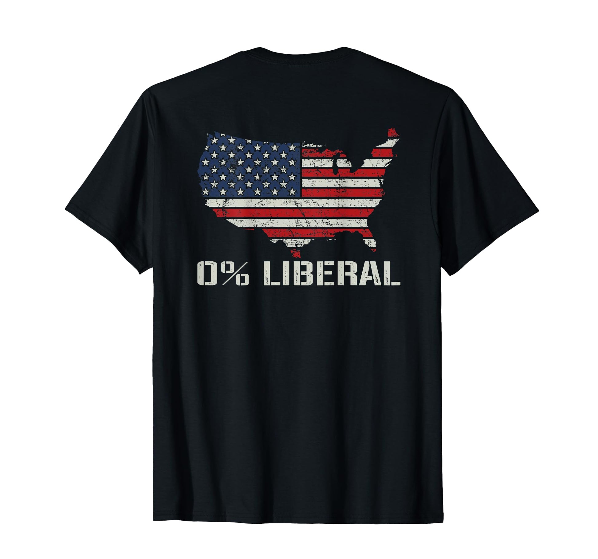 American Flag 0 Liberal Funny T-Shirt - Fun Novelty Design for Adults - T-Shirt, Sweatshirt, Hoodie