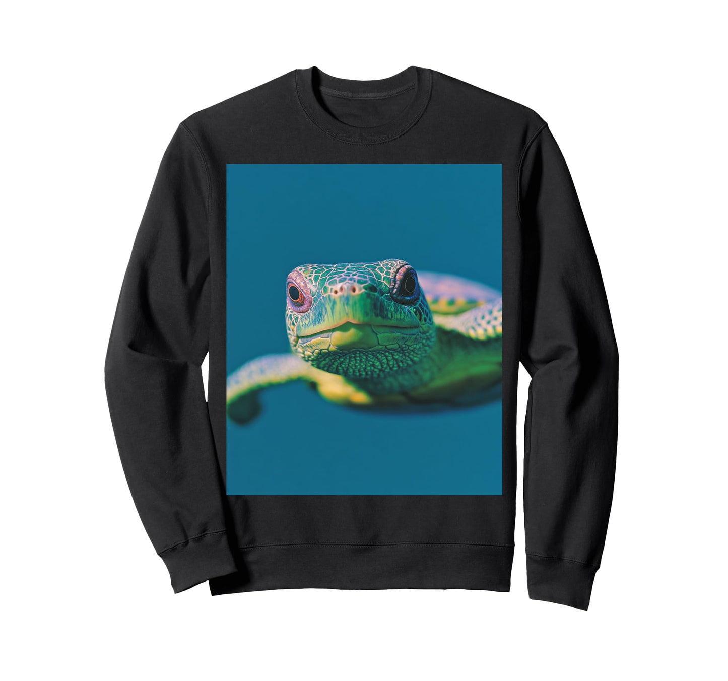 Trendy Pop Art Tops Turtle Sweatshirt - Minimalist Print for Adults - T-Shirt, Sweatshirt, Hoodie