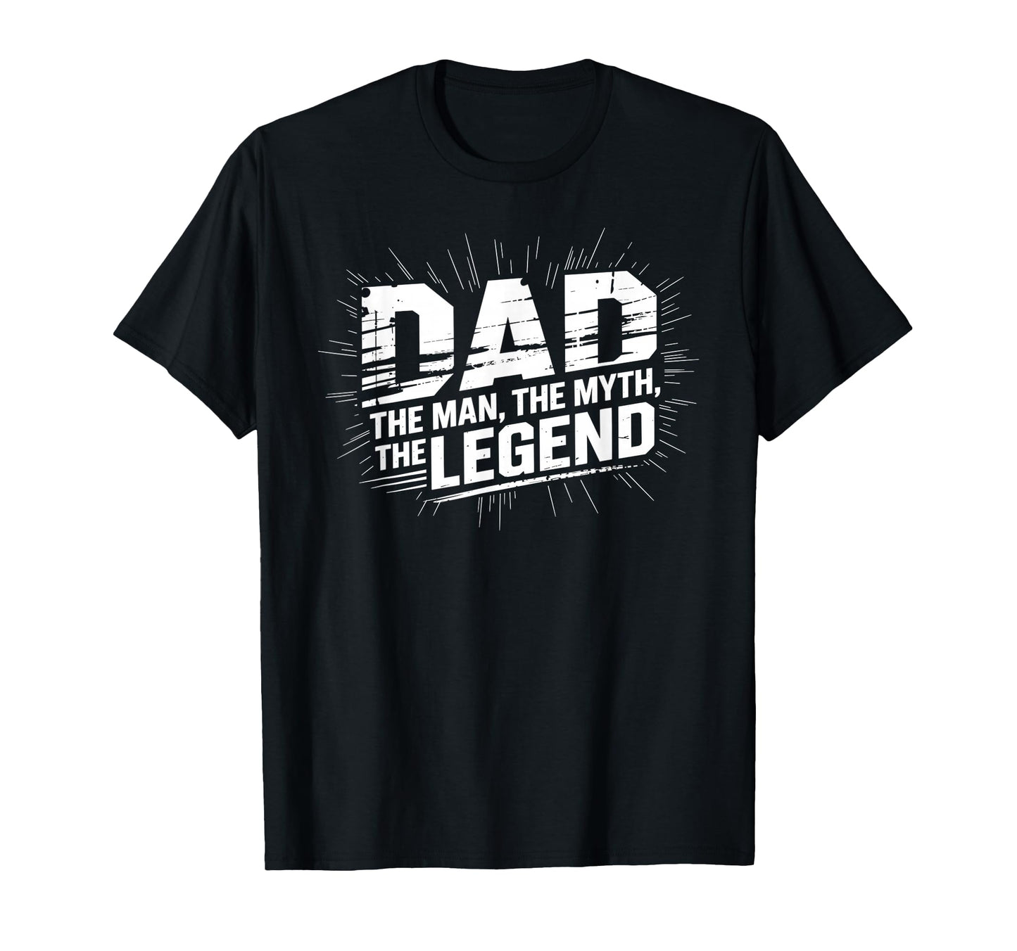 Dad Myth Legend Text T-Shirt - Minimalist Print Men Women - T-Shirt, Sweatshirt, Hoodie
