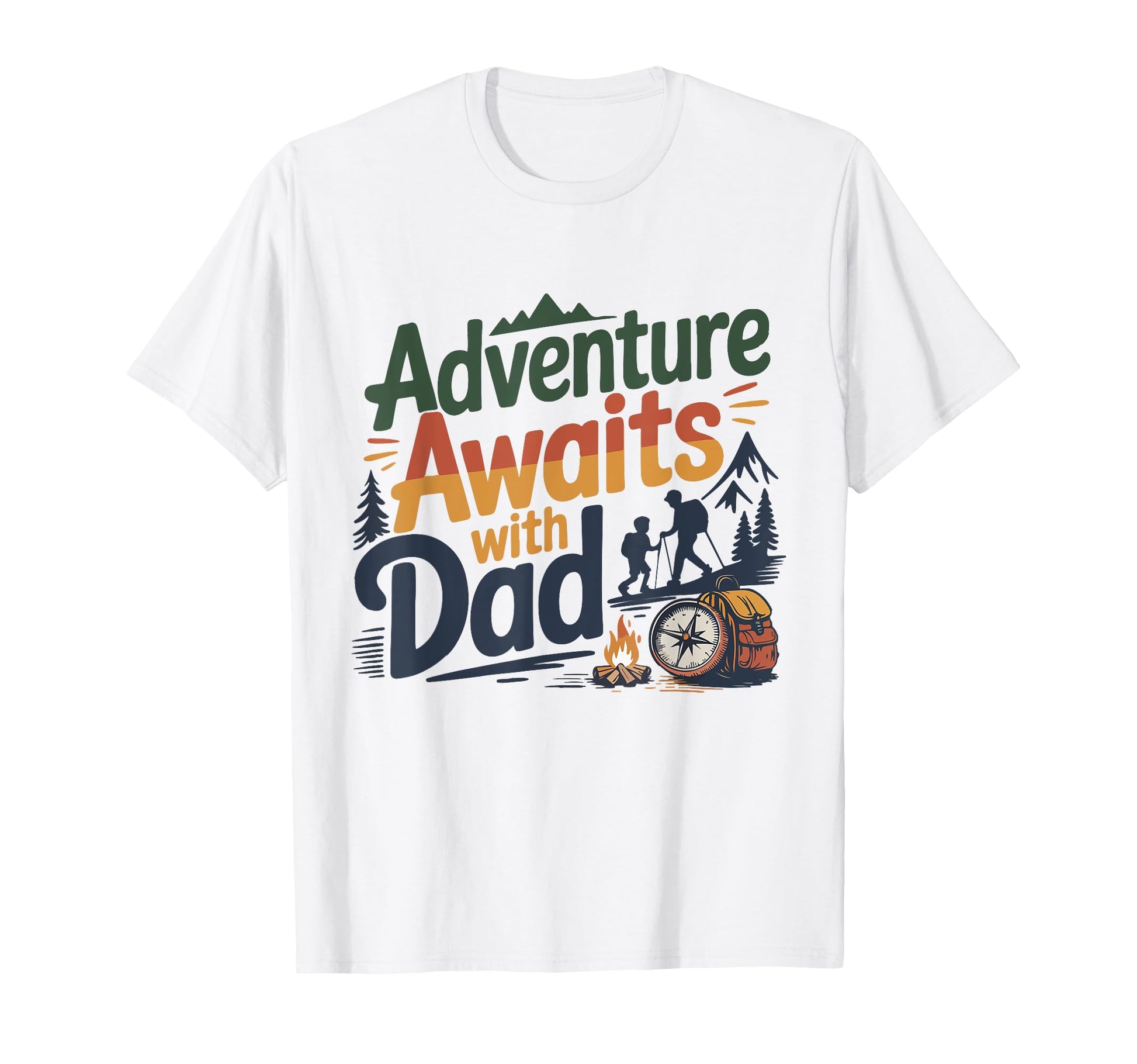 Adventure Awaits Dad Father Day Camper T-Shirt - Unique Graphic for Adults - T-Shirt, Sweatshirt, Hoodie