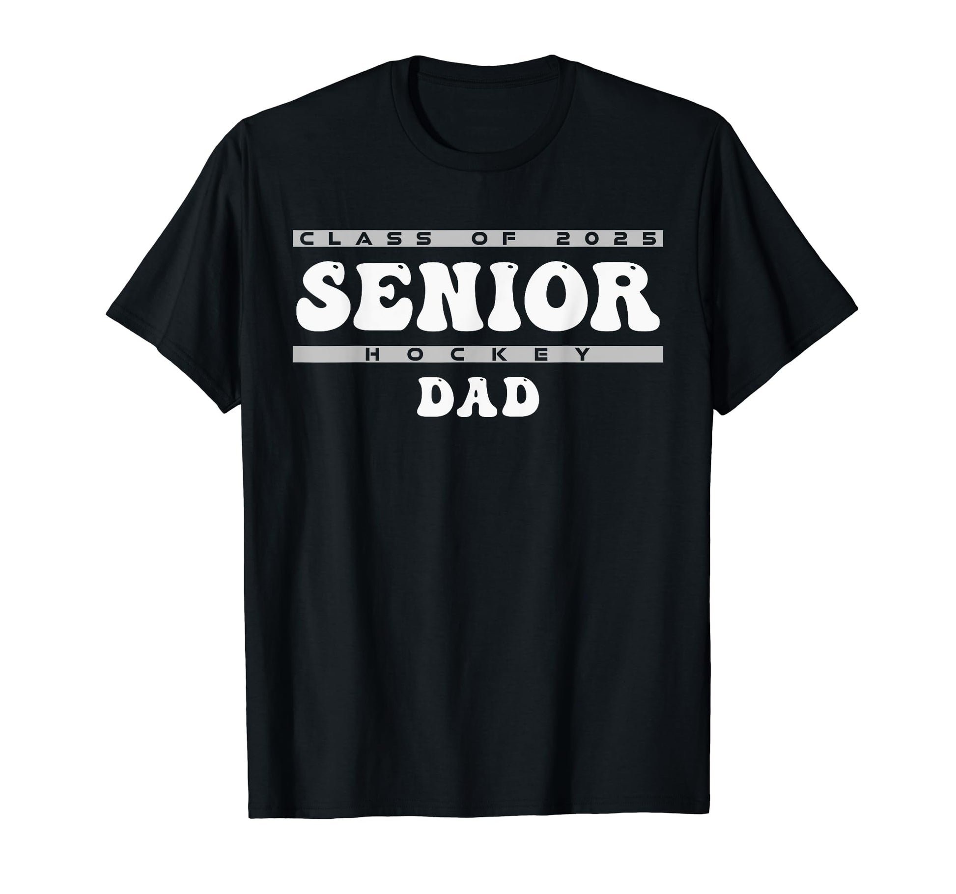 Senior Hockey Dad 2025 Groovy Hockey T-Shirt - Aesthetic Graphic Unisex - T-Shirt, Sweatshirt, Hoodie