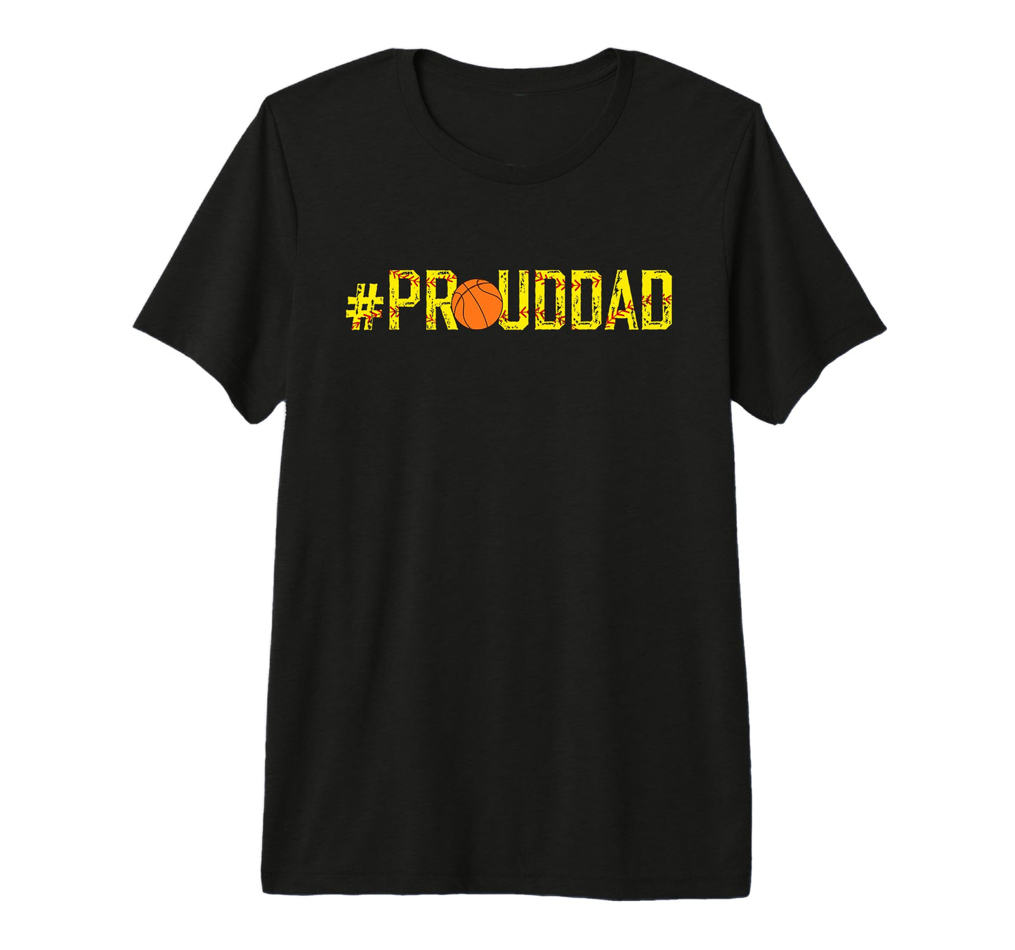 Mens Proud Dad Softball Basketball Dad T-Shirt - Graphic Print for Adults - T-Shirt, Sweatshirt, Hoodie
