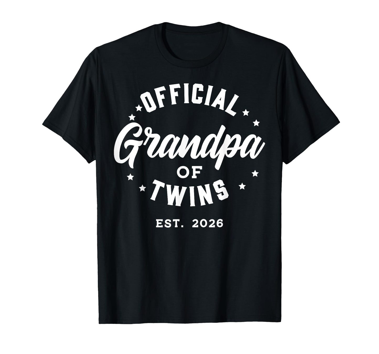 Promoted To Grandpa Twins 2026 T-Shirt - Minimalist Print for Adults - T-Shirt, Sweatshirt, Hoodie