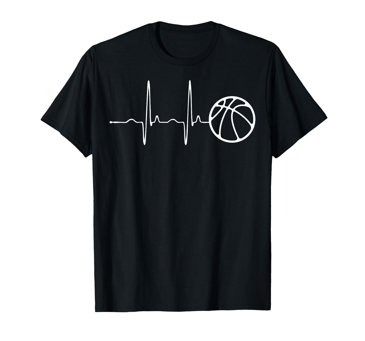 Heartbeat Basketball Player Ball Slam T-Shirt - Trendy Graphic for Adults - T-Shirt, Sweatshirt, Hoodie