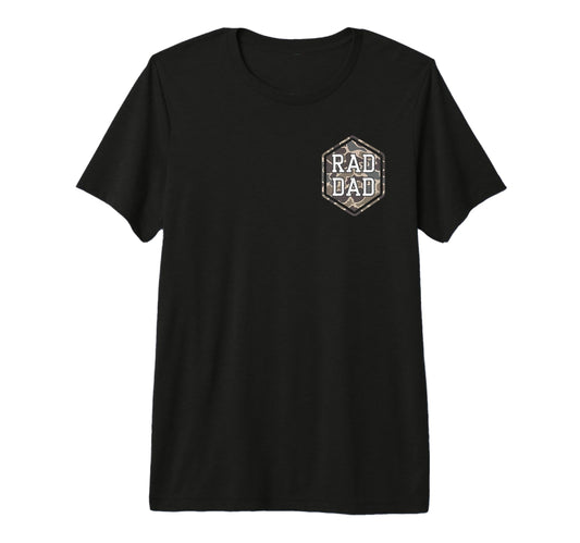 2 Sides Camo Rad Dad Camouflage Daddy T-Shirt - Trendy Graphic for Adults - T-Shirt, Sweatshirt, Hoodie