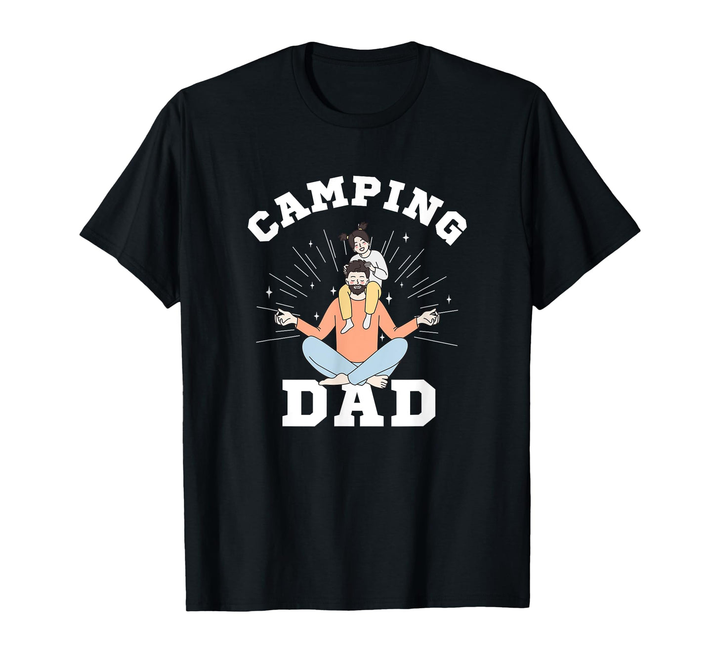 Camping Dad Tent Campfire Outdoor T-Shirt - Aesthetic Graphic for Adults - T-Shirt, Sweatshirt, Hoodie