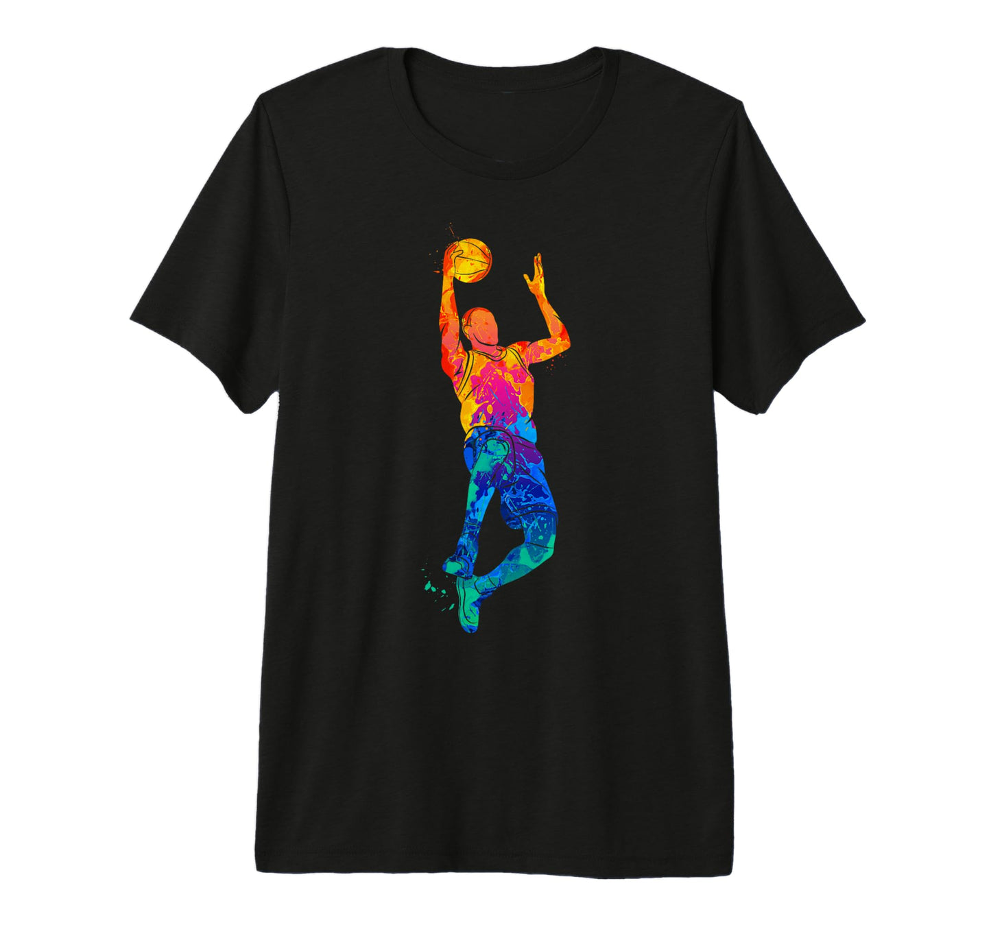 Colorful Basketball Player Fan Hoops T-Shirt - Graphic Print Men Women - T-Shirt, Sweatshirt, Hoodie